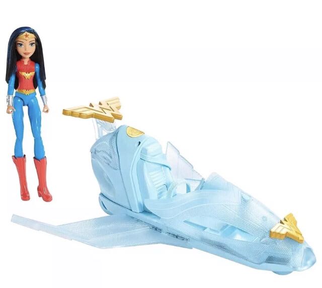 Wonder Woman - Mattel DC Super Hero Girls Wonder Woman Doll & Invisible Jet  (DC Super Hero Girls) action figure collectible [Barcode 887961418064] - Main Image 2