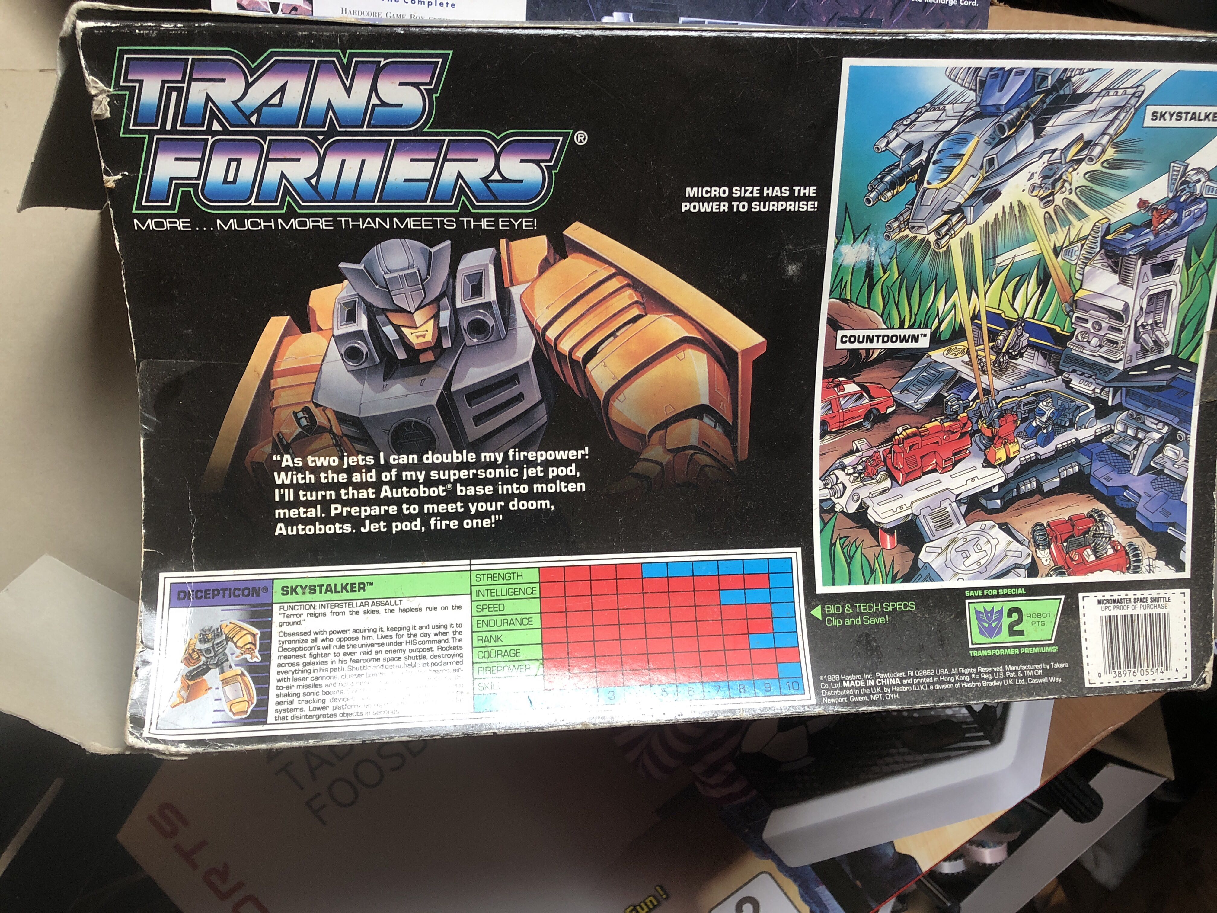 Skystalker Decepticon Jet Command Center Micromaster Base - Hasbro (1989) action figure collectible [Barcode 038976055144] - Main Image 2