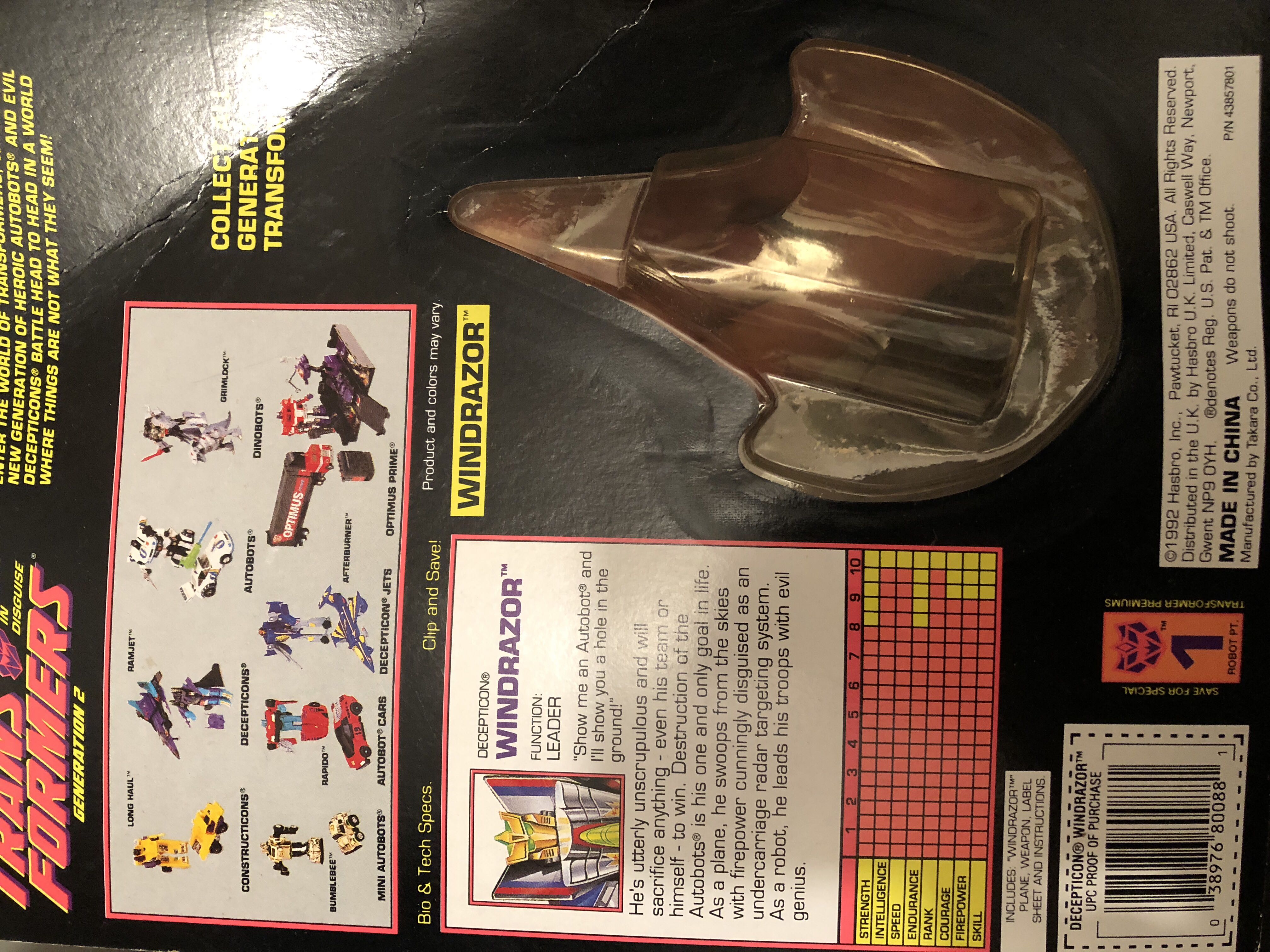 Transformers G2 Windrazor Skyscorchers - Hasbro (Transformers Generation 2) action figure collectible [Barcode 038976800881] - Main Image 2