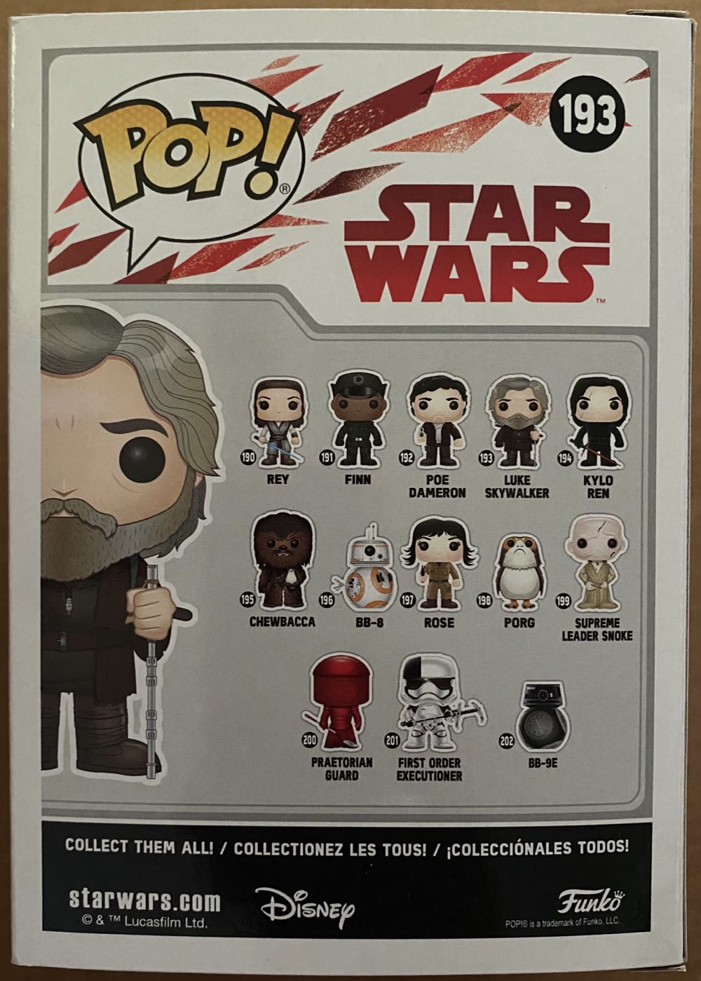 Luke Skywalker (The Last Jedi) - Funko (Funko) action figure collectible [Barcode 889698147453] - Main Image 3