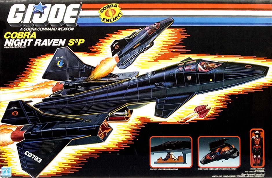 #05 | Cobra Night Raven S³P and Reconnaissance Jet - Hasbro (GI Joe Vintage) action figure collectible - Main Image 2