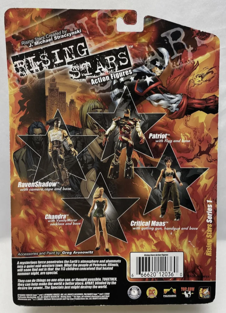 Rising Stars: Critical Maas White Shirt Variant Series 1 J. Michael Straczynski Top Cow Action Toys - Palisades action figure collectible [Barcode 666620120360] - Main Image 2