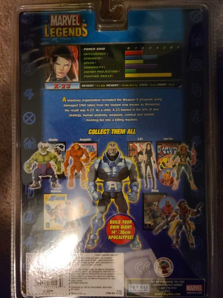 X-23 - Toy Biz (Marvel Legends) action figure collectible [Barcode 086892711439] - Main Image 2
