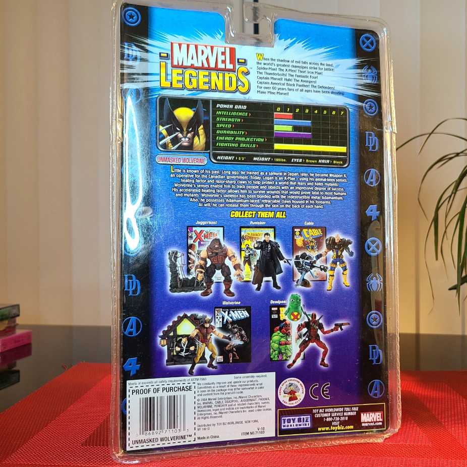 Toybiz Marvel Legends Series VI Unmasked Wolverine  action figure collectible [Barcode 086892711033] - Main Image 3