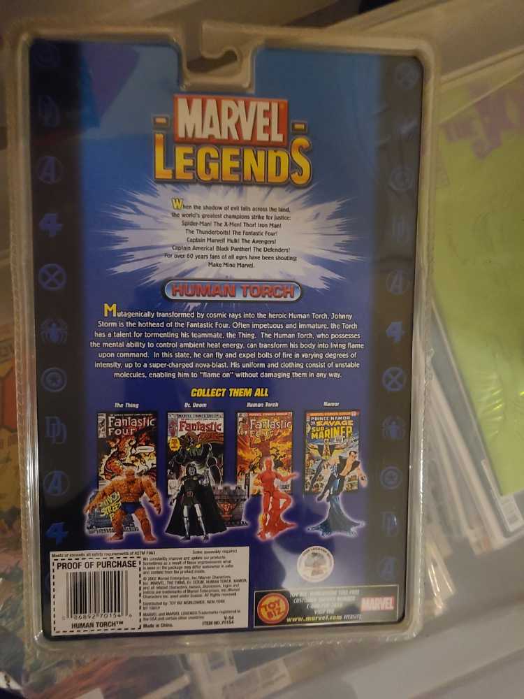 Toybiz Marvel Legends Series II Human Torch Variant  - Toy Biz (Legends Series) action figure collectible [Barcode 086892701546] - Main Image 2