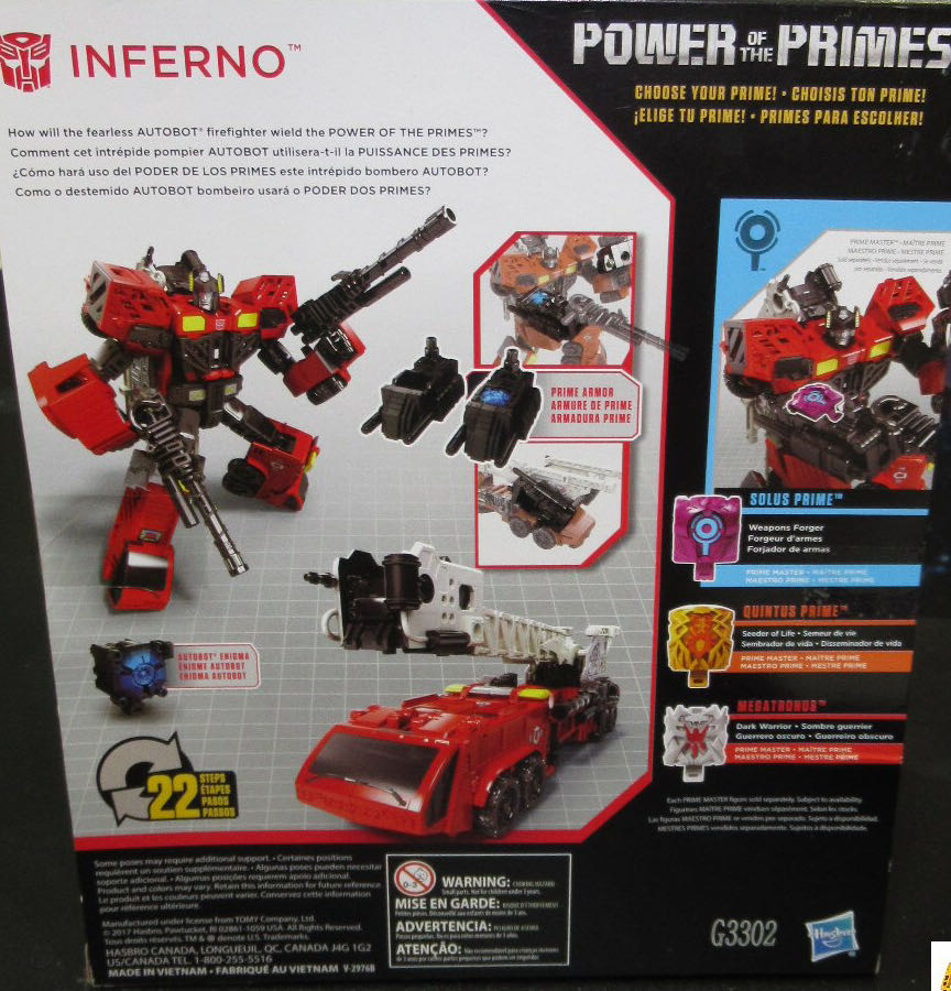 Transformers Power Of The Primes Inferno - Hasbro (Voyager Class) action figure collectible [Barcode 630509699049] - Main Image 4