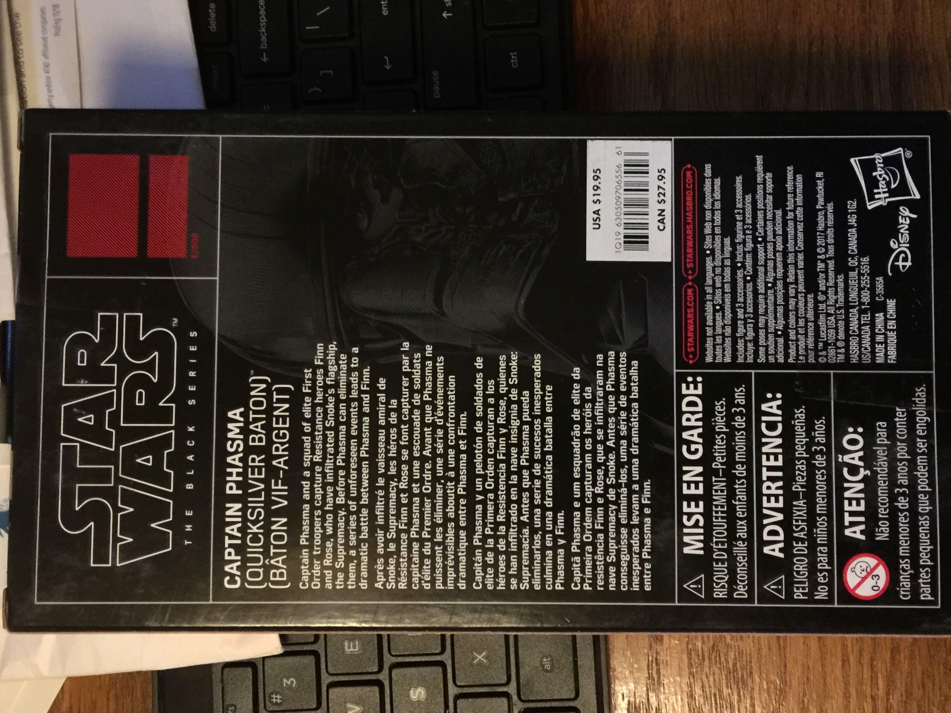 Star Wars Black Series (Last Jedi) Captain Phasma (Quicksilver Baton) - Hasbro (Star Wars: The Last Jedi) action figure collectible [Barcode 630509706556] - Main Image 2