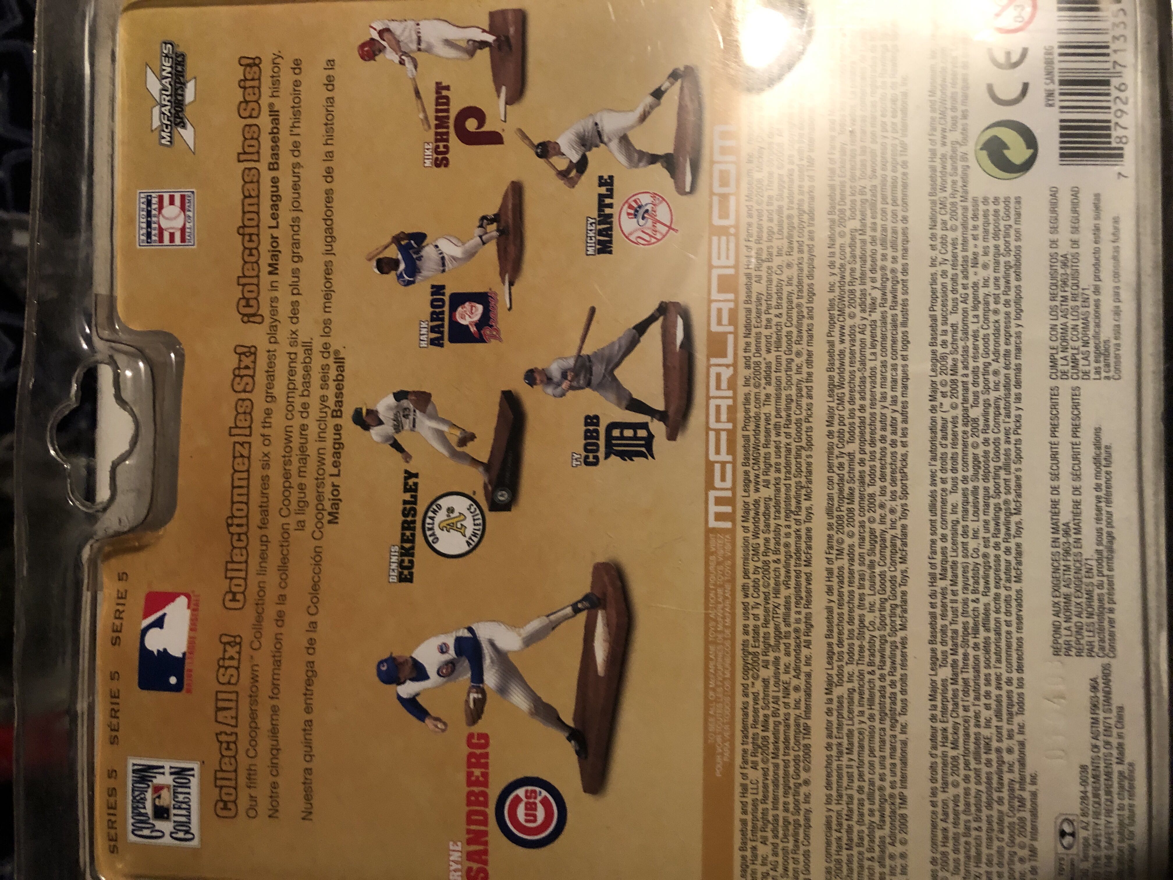 Ryne Sandberg - McFarlane Toys (Cooperstown Collection Series 5) action figure collectible [Barcode 787926713350] - Main Image 2