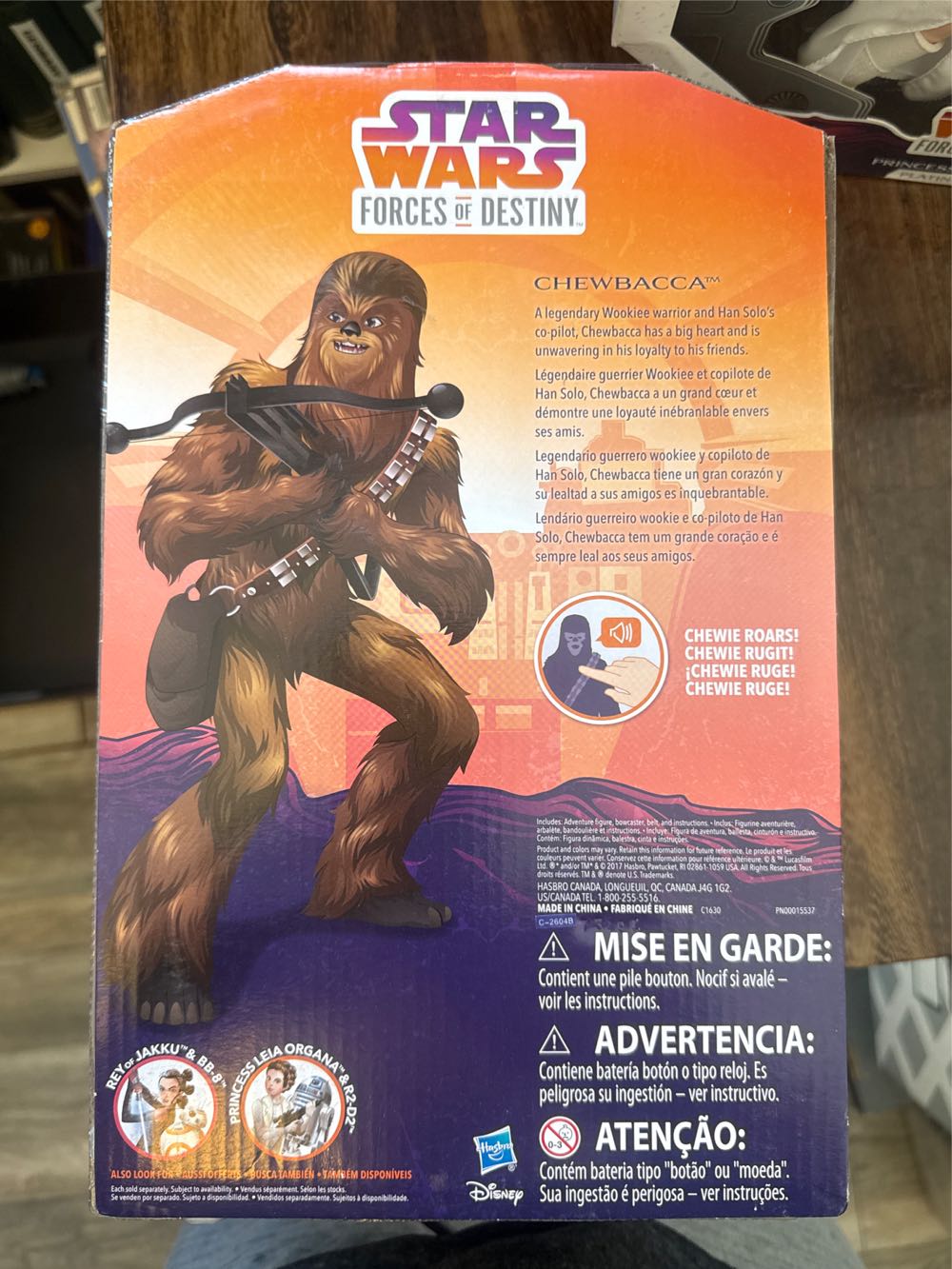 Chewbacca - Hasbro (Star Wars Forces of Destiny) action figure collectible [Barcode 630509528097] - Main Image 2