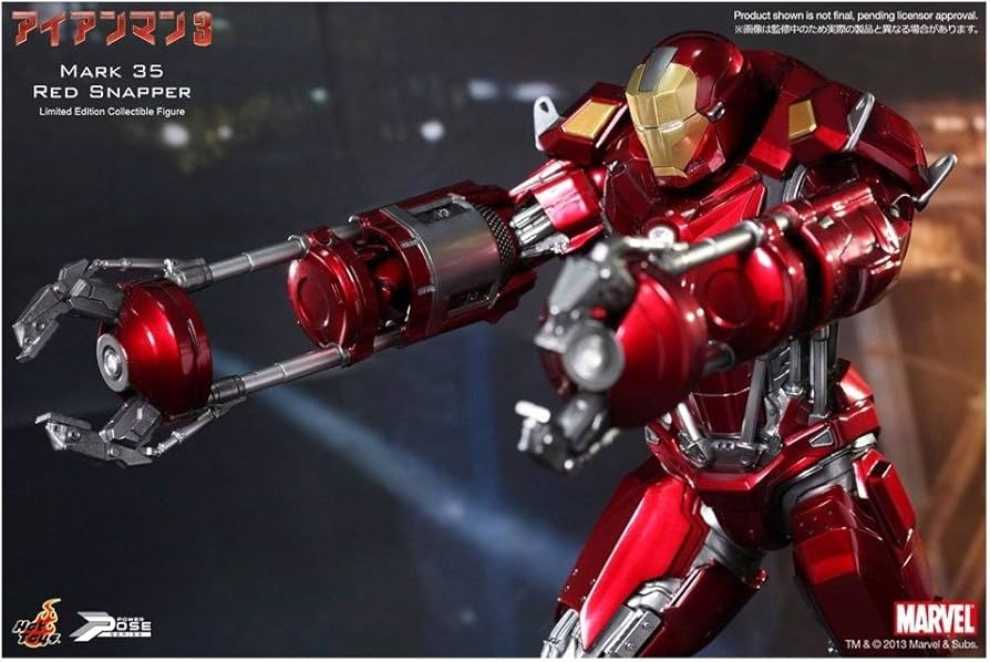 Mark XXXV  [ Red Snapper ] Iron Man - Hot Toys (Iron Man 3) action figure collectible [Barcode 4897011175119] - Main Image 3