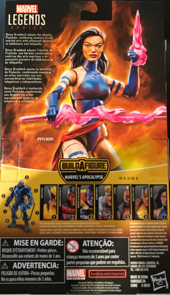 Psylocke (Purple Hair Variant) - Hasbro (Marvel Legends (BAF - Apocalypse)) action figure collectible [Barcode 630509678181] - Main Image 2