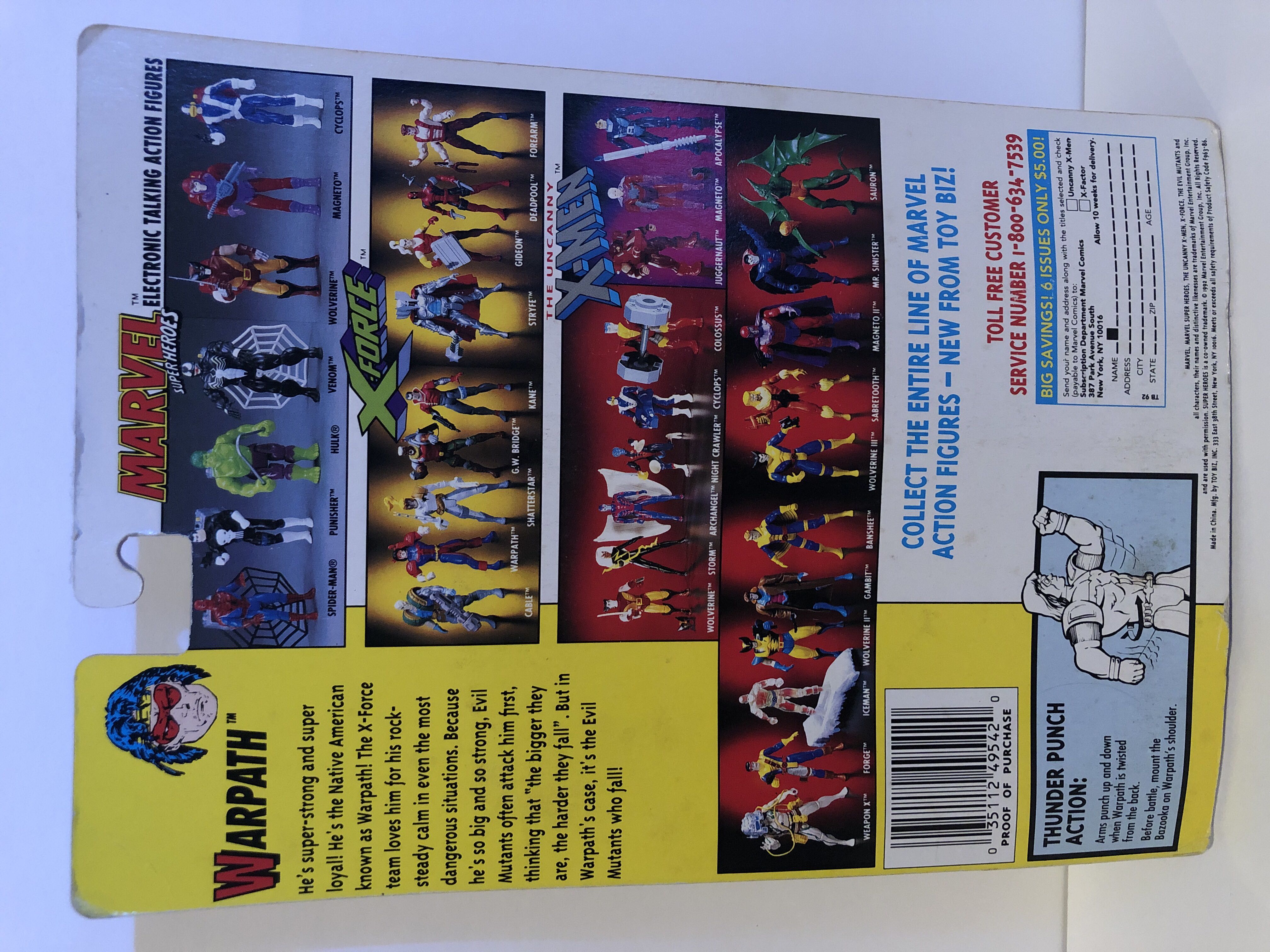 Warpath - Toy Biz (X-Force) action figure collectible [Barcode 035112495420] - Main Image 2