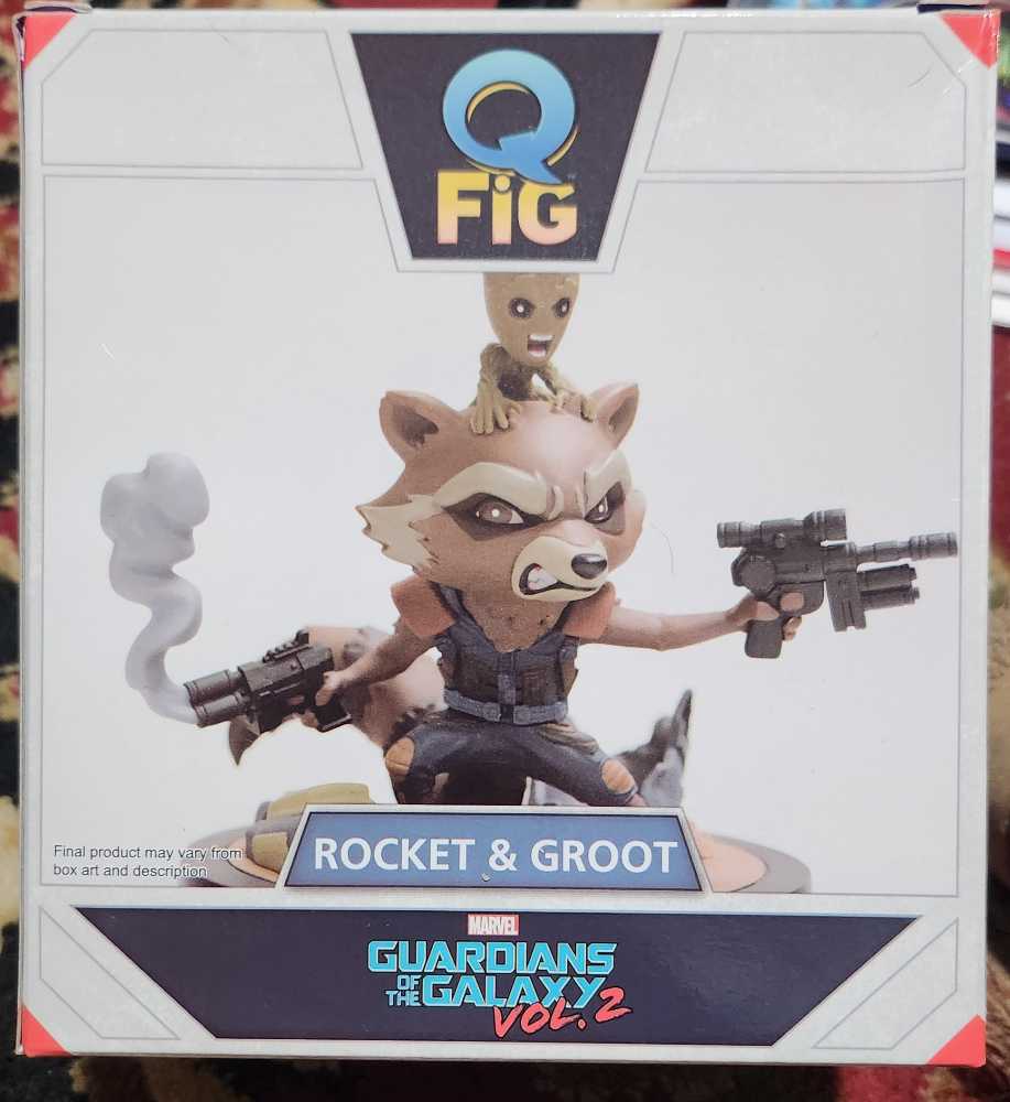 Lootcrate Exclusive Q-Fig Guardians Of The Galaxy Vol. 2: Rocket And Groot - Quantum Mechanix (Marvel Studios) action figure collectible [Barcode 812095023372] - Main Image 2