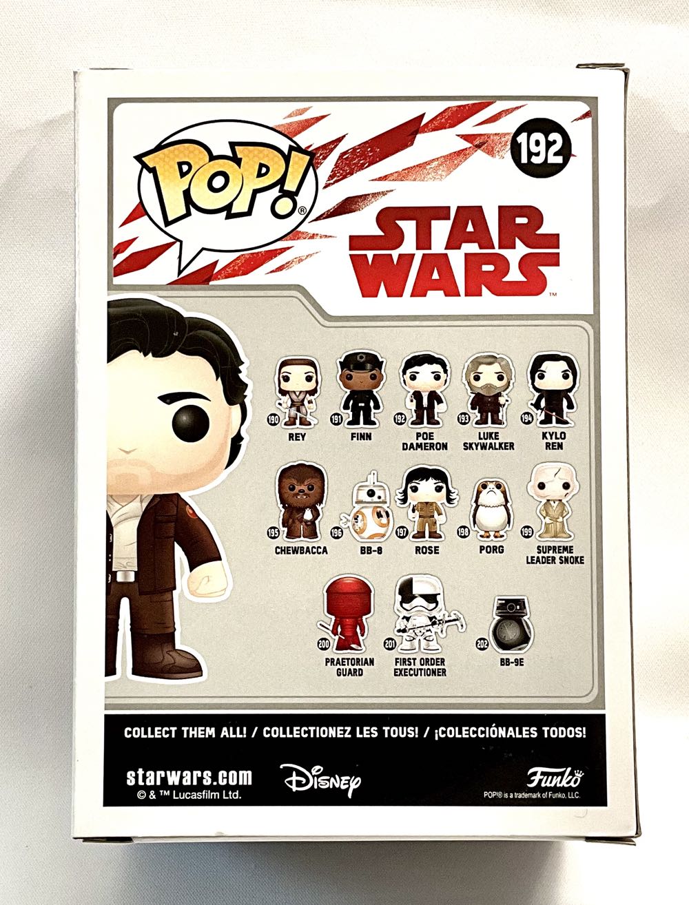 #192 Poe Dameron  (Funko Pop!) action figure collectible [Barcode 889698147477] - Main Image 2