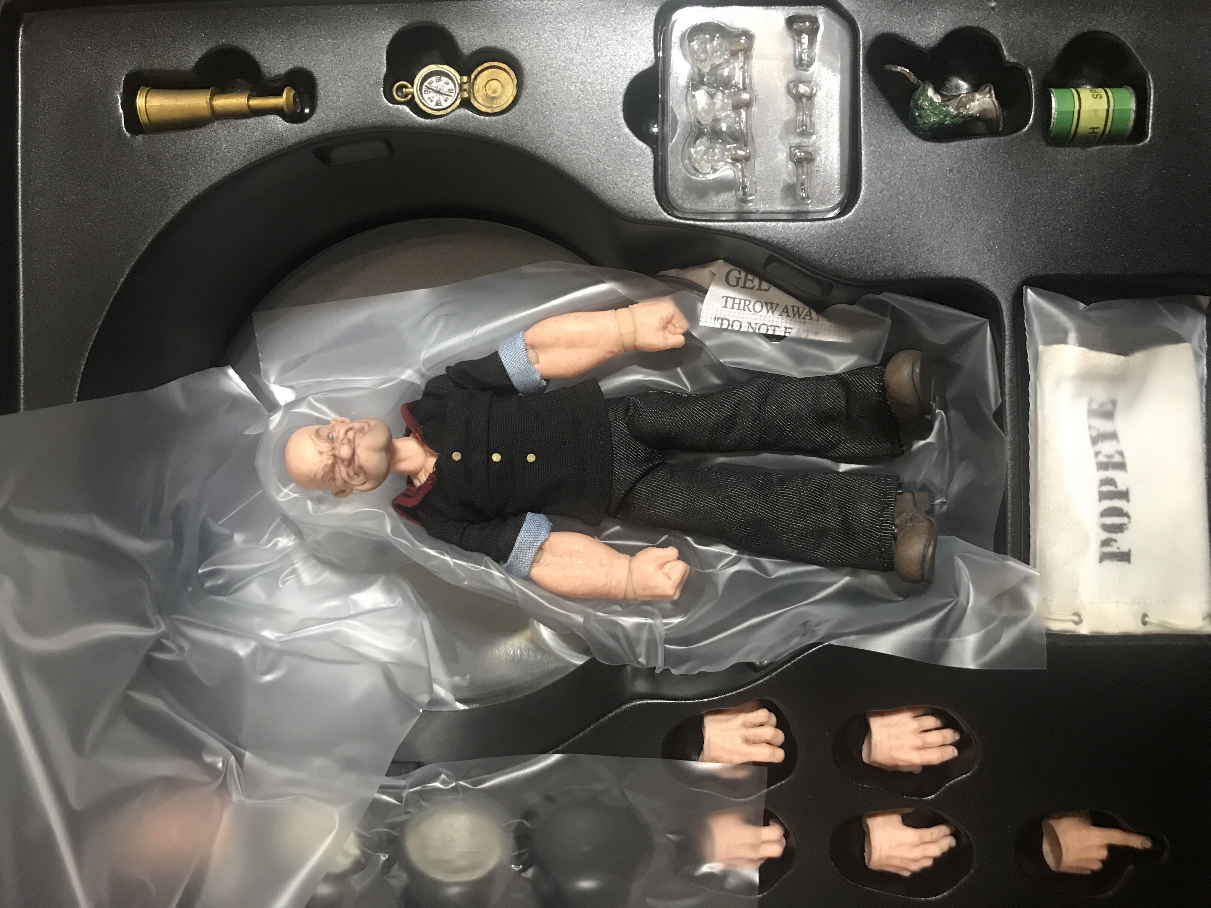 Mezco One:12 Popeye (RS Custom) - Mezco ONE:12 (Popeye) action figure collectible [Barcode 696198764703] - Main Image 3