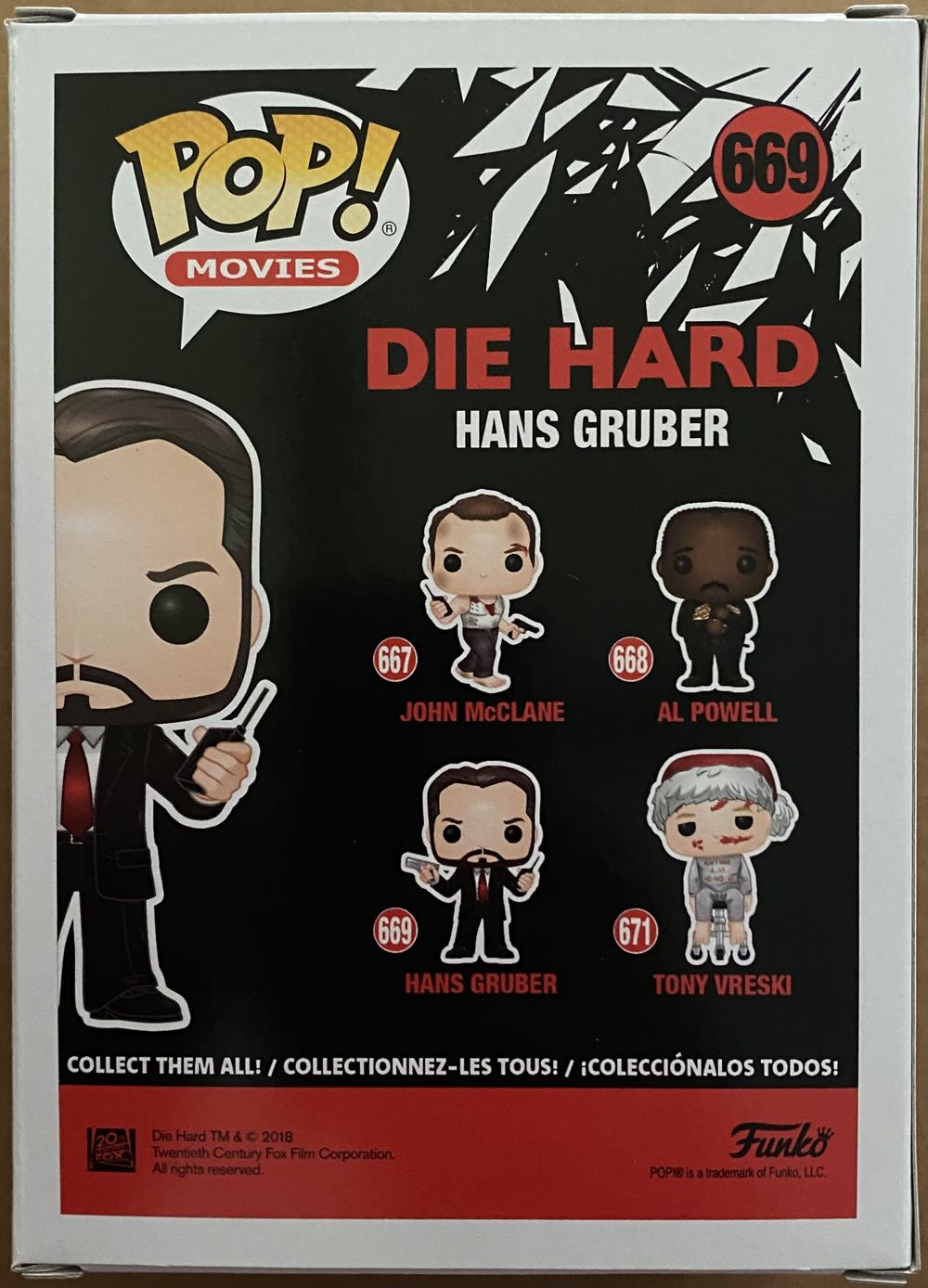 Funko Holiday Die Hard 669 Hans Gruber - Funko (Die Hard) action figure collectible [Barcode 889698348690] - Main Image 3