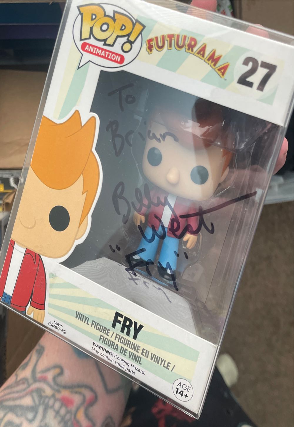 Fry (Futurama) #27 *Signed by Billy West* - Funko (Funko Pop) action figure collectible [Barcode 849803052355] - Main Image 4