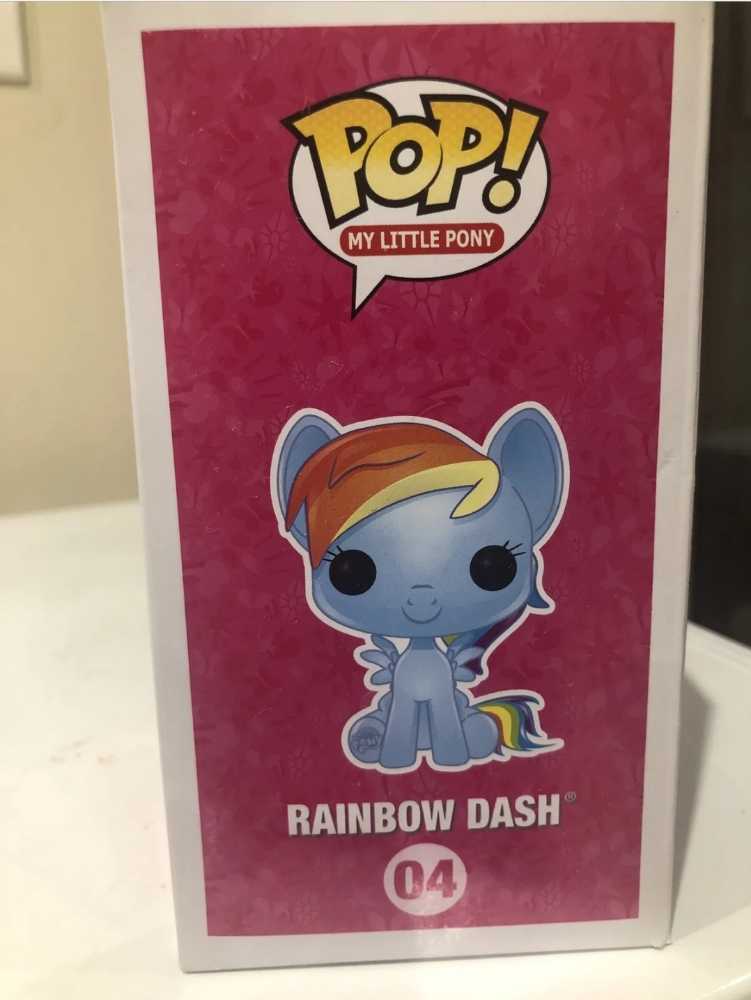 New & Sealed! Funko Pop! Rainbow Dash #04 Vinyl Figure from My Little Pony - Funko Pop action figure collectible [Barcode 830395033815] - Main Image 3