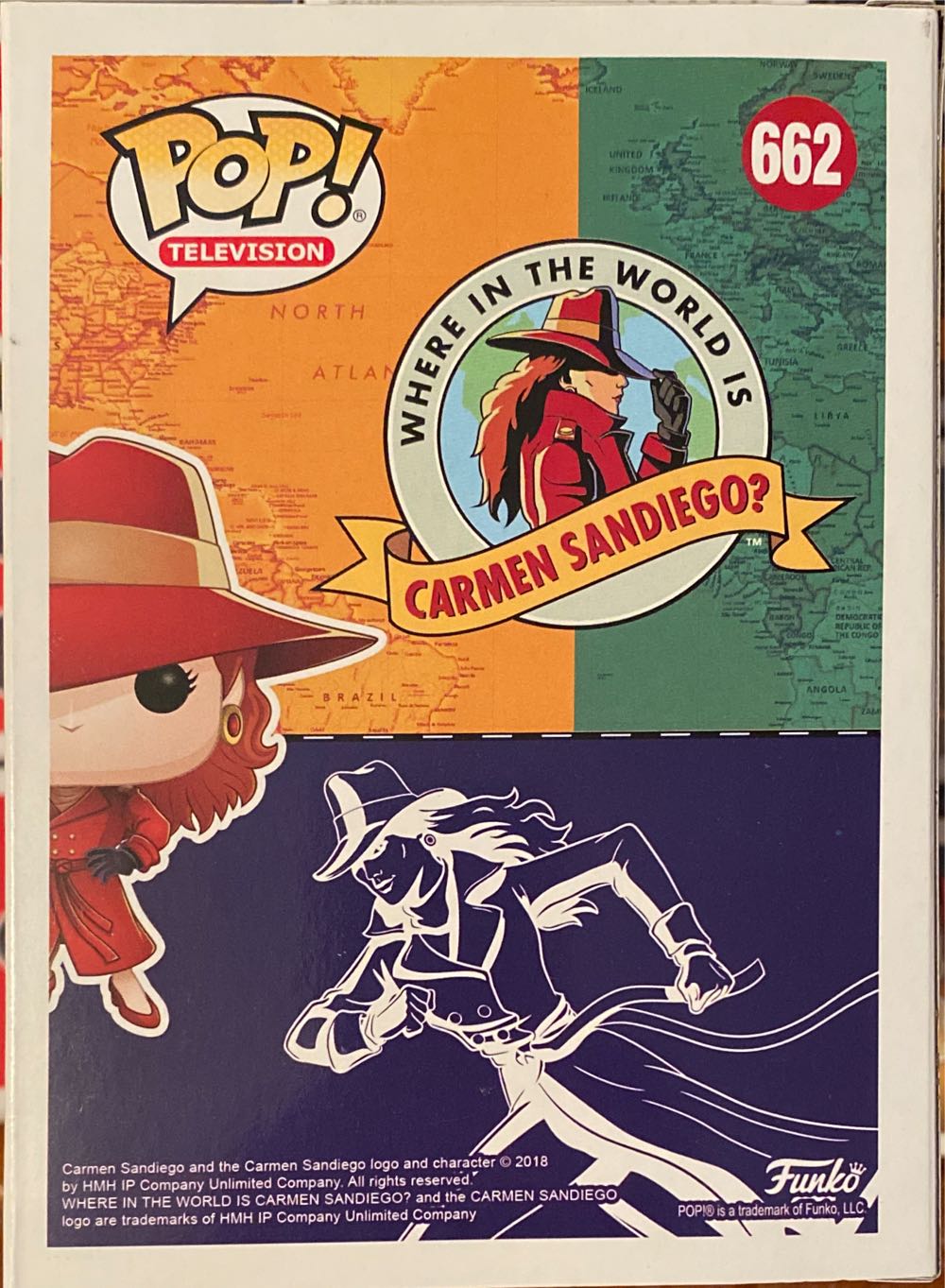 Pop! Television (Carmen Sandiego): #662 Carmen Sandiego (Invisible) - Funko (Where In The World Is Carmen Sandiego?) action figure collectible [Barcode 889698324526] - Main Image 2