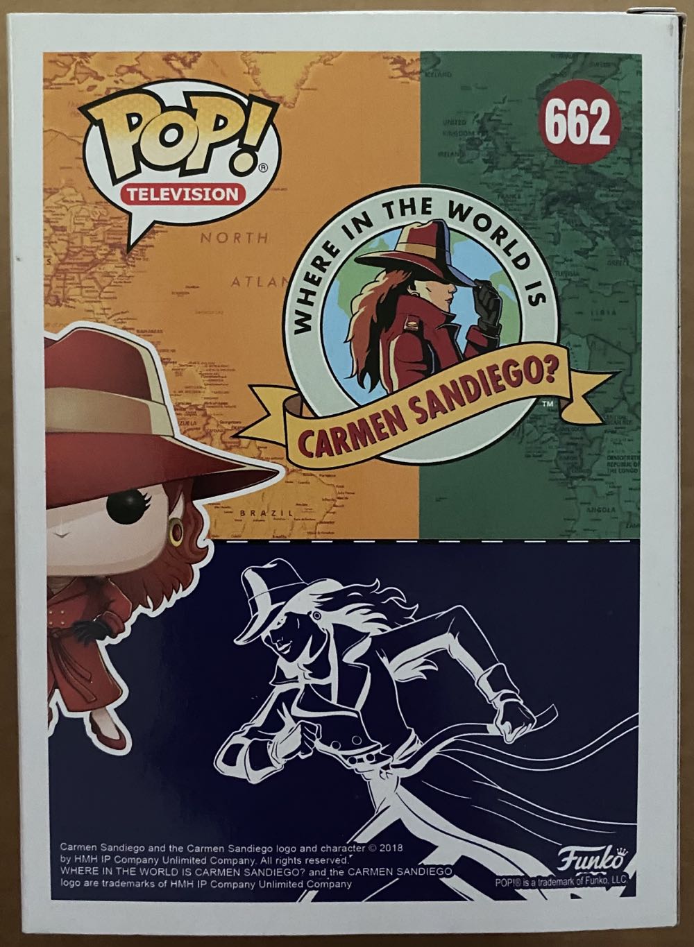 Pop! Television (Carmen Sandiego): #662 Carmen Sandiego (Invisible) - Funko (Where In The World Is Carmen Sandiego?) action figure collectible [Barcode 889698324526] - Main Image 3