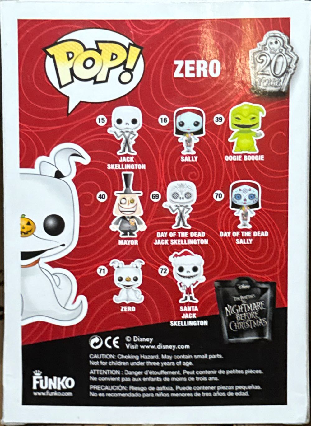 Zero - Funko (The Nightmare Before Christmas) action figure collectible [Barcode 830395034065] - Main Image 2