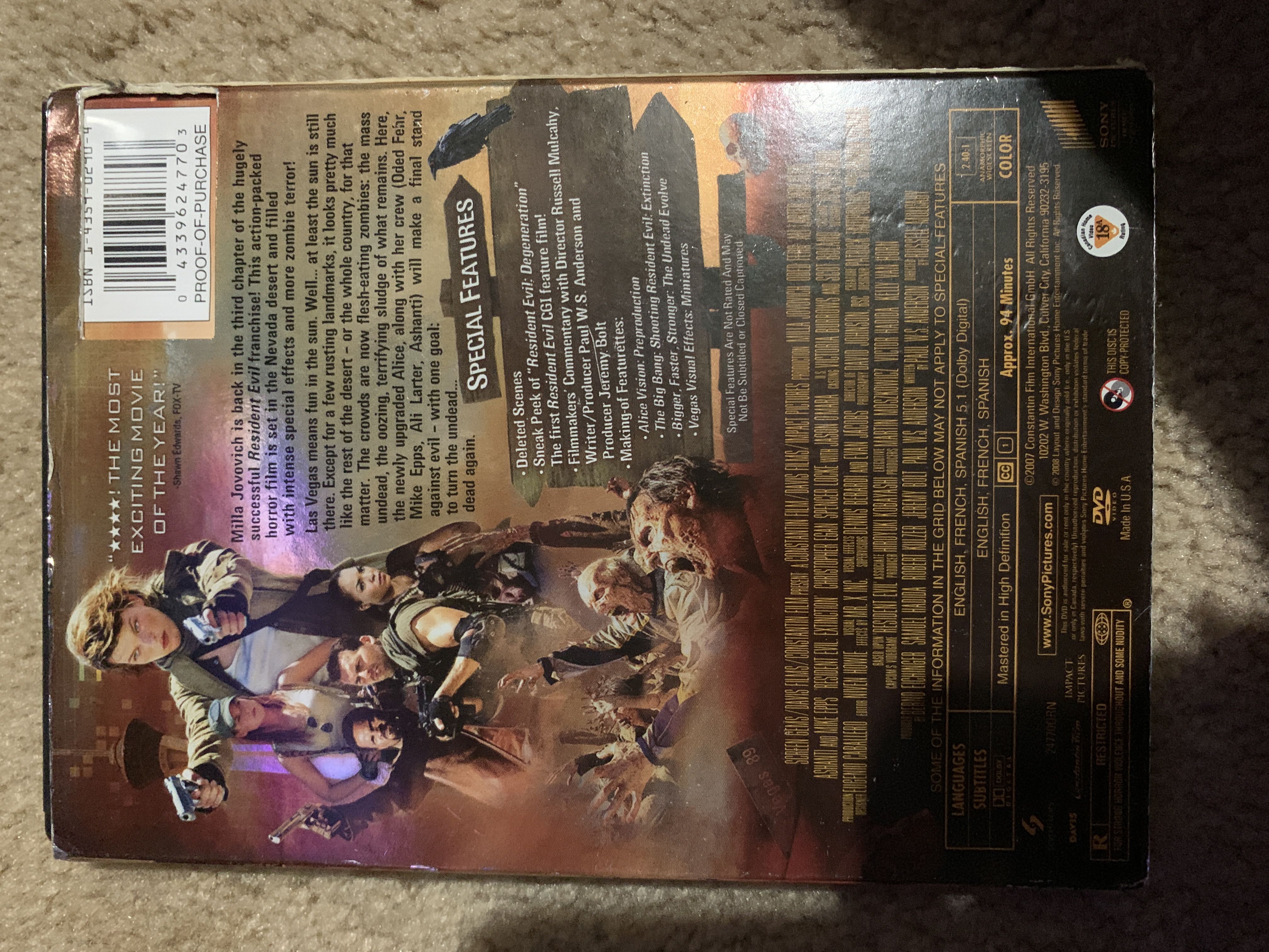 Resident Evil 3 Extinction   action figure collectible [Barcode 043396247703] - Main Image 2