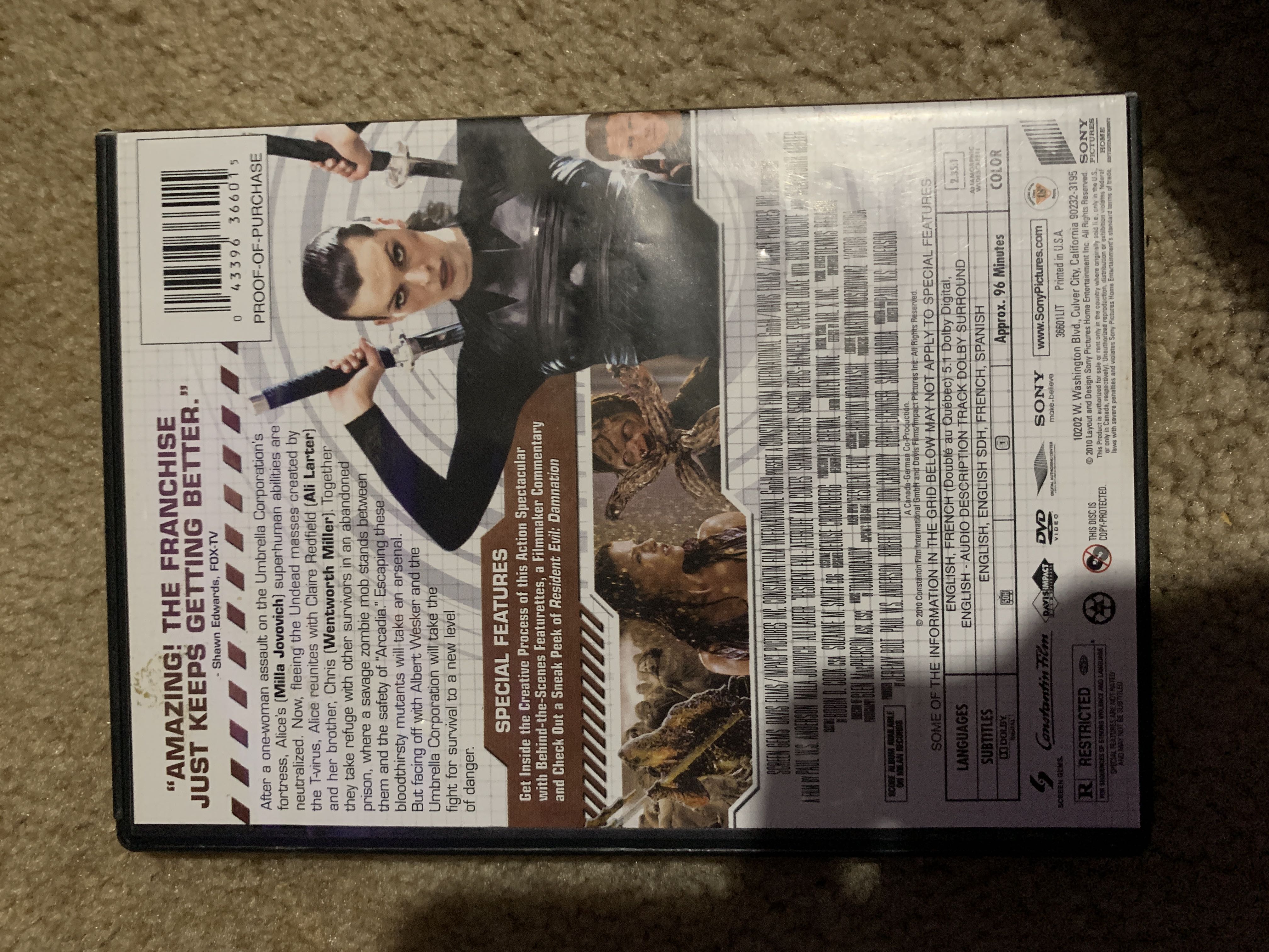 Resident Evil 4 :Afterlife  action figure collectible [Barcode 043396366015] - Main Image 2