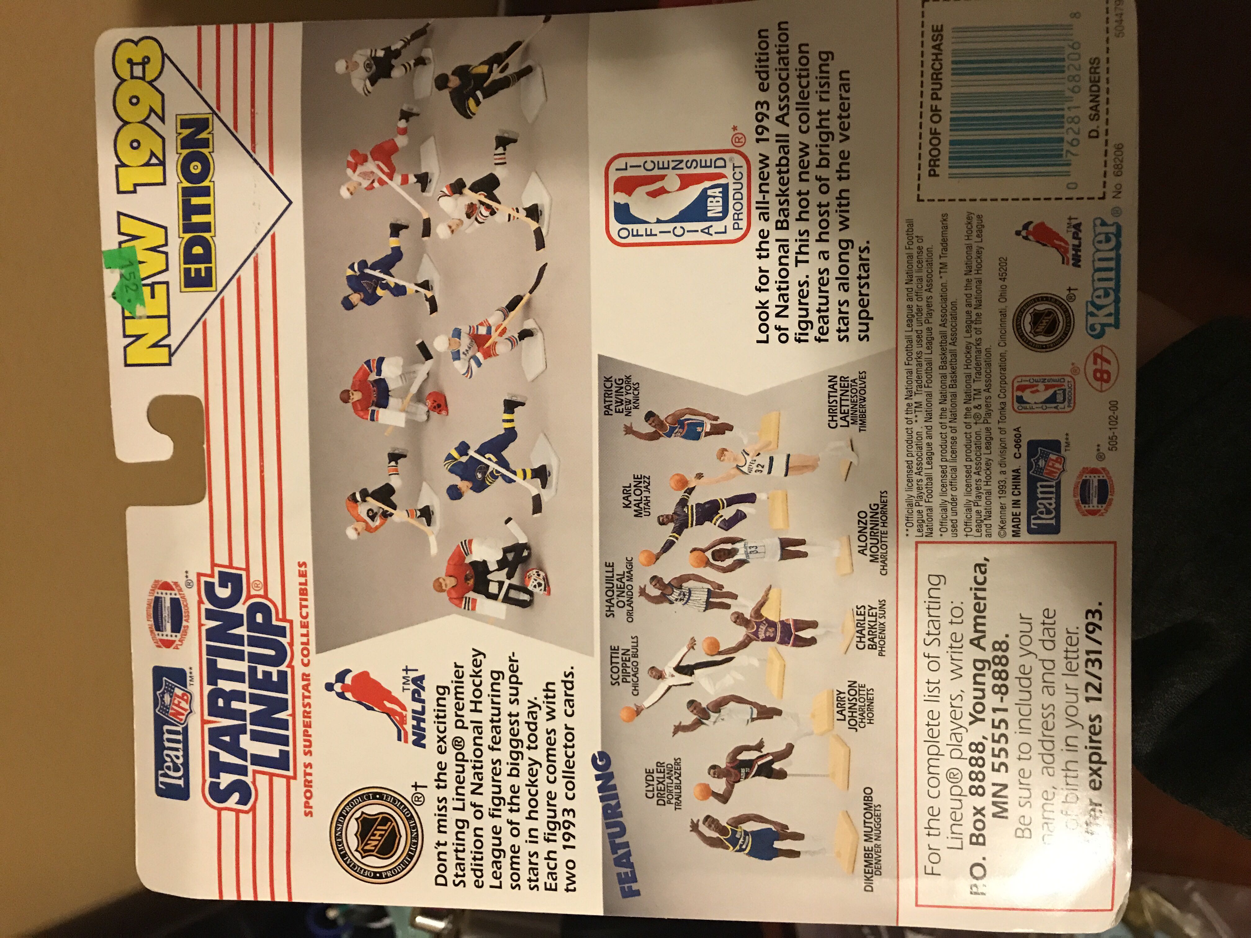 Starting Lineup 1993 Deion Sanders  - Hasbo / Kenner (Starting Lineup Football) action figure collectible [Barcode 076281682068] - Main Image 2