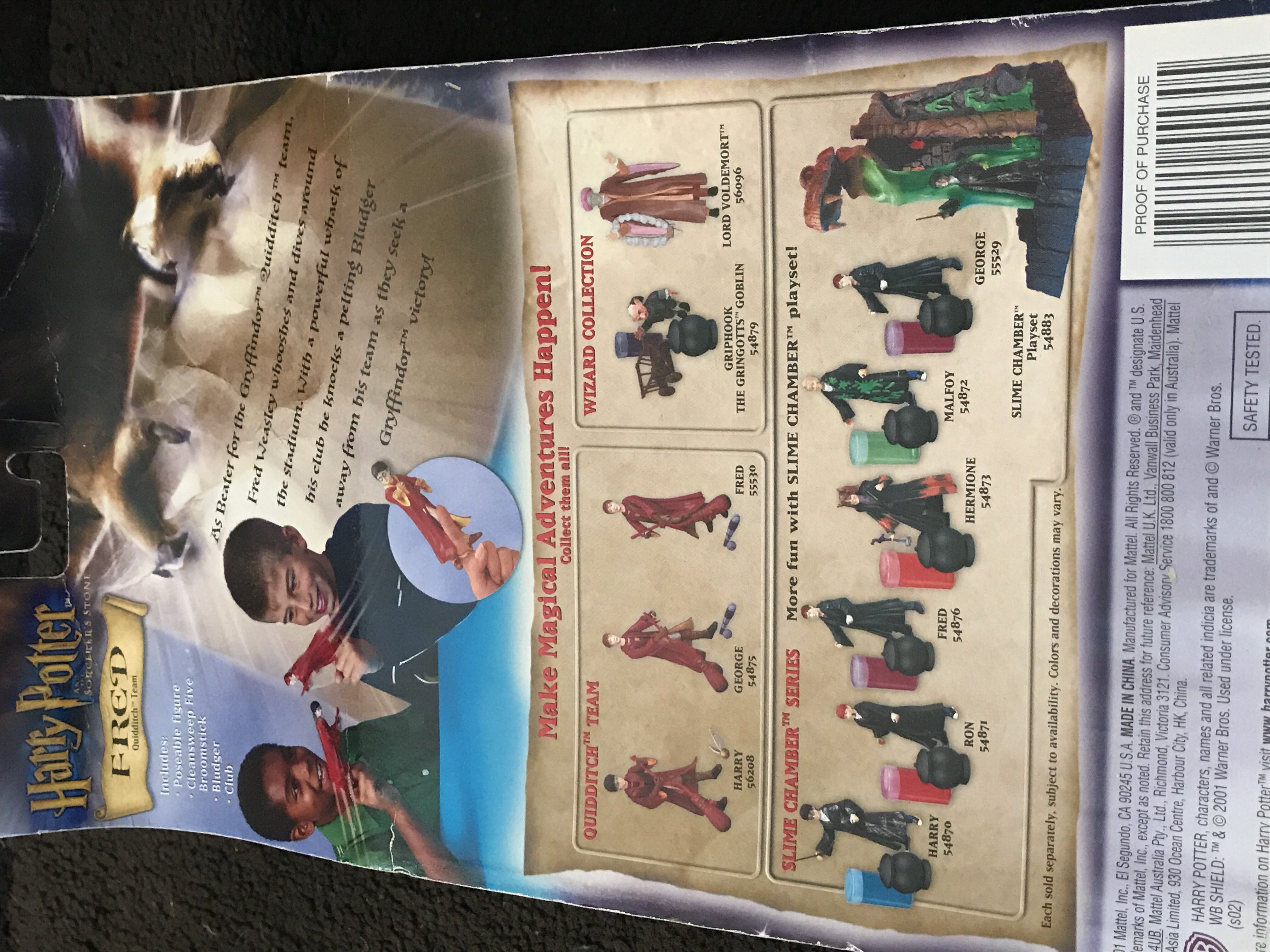 Harry Potter Quidditch Fred  action figure collectible [Barcode 074299555305] - Main Image 2