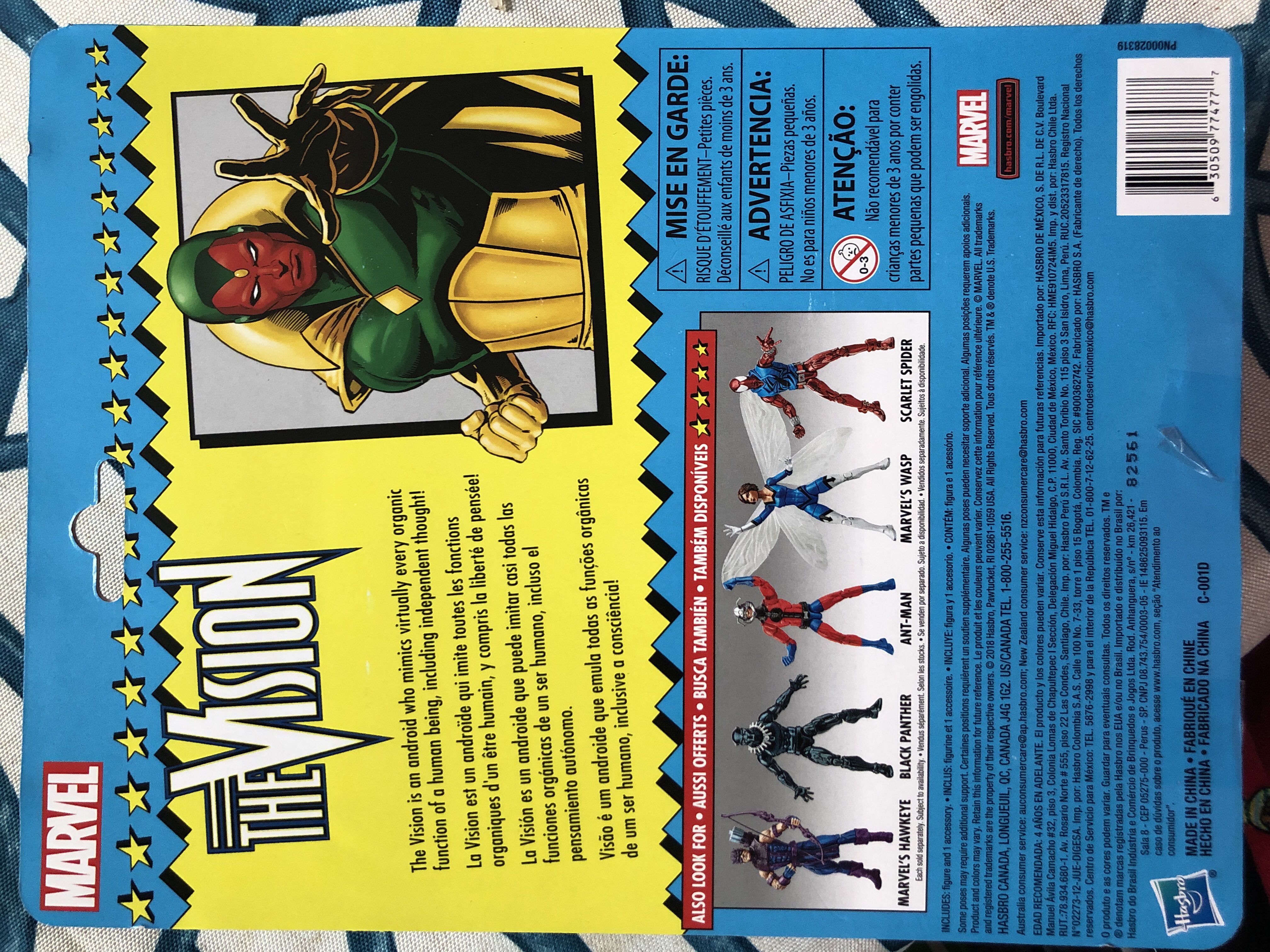 Legends Retro: The Vision - Hasbro (Marvel Legends Retro) action figure collectible [Barcode 630509774777] - Main Image 2