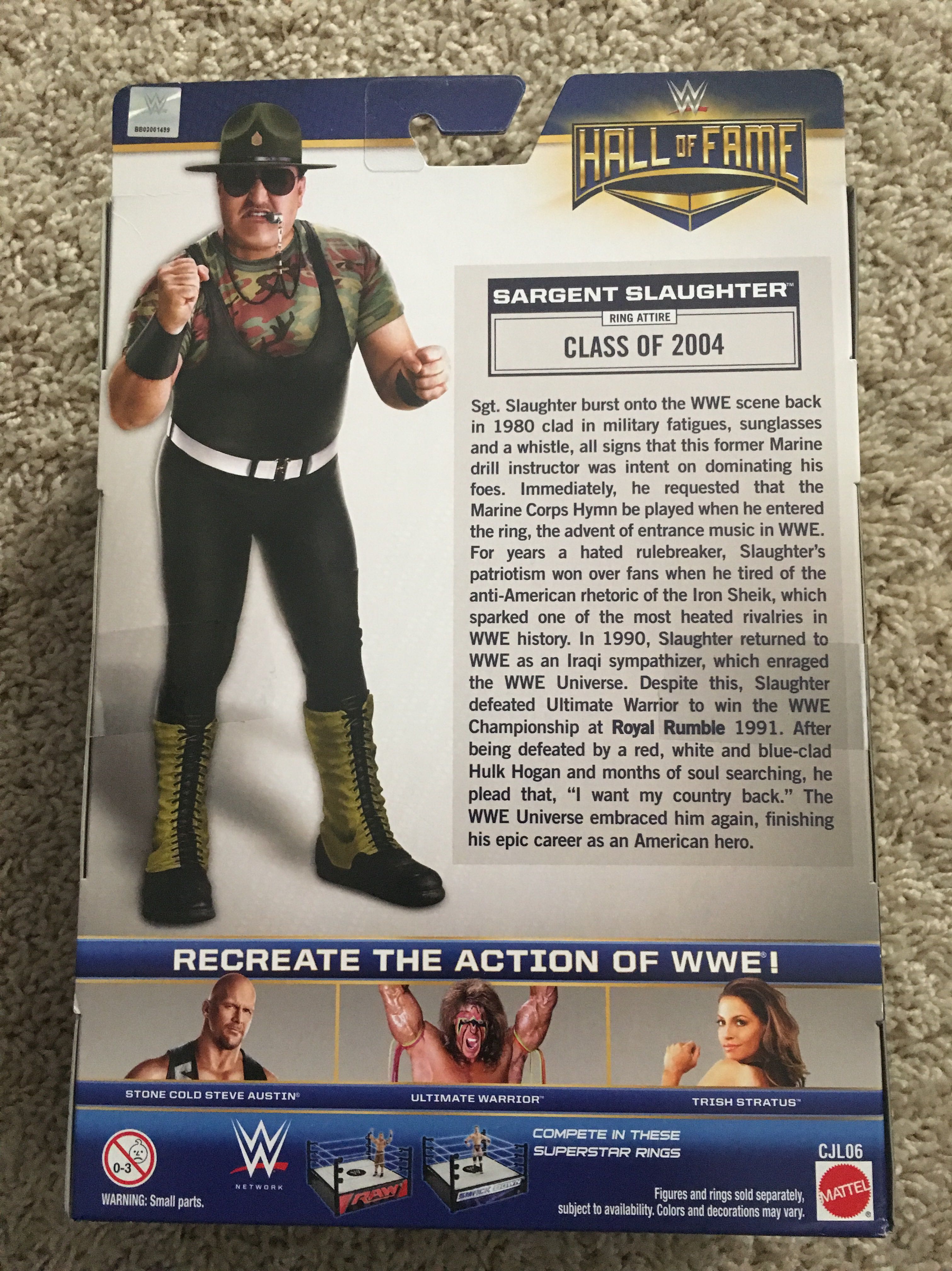 Sgt Slaughter - Mattel - WWE (WWE Elite Collection - Hall Of Fame Series 1) action figure collectible [Barcode 887961099799] - Main Image 2