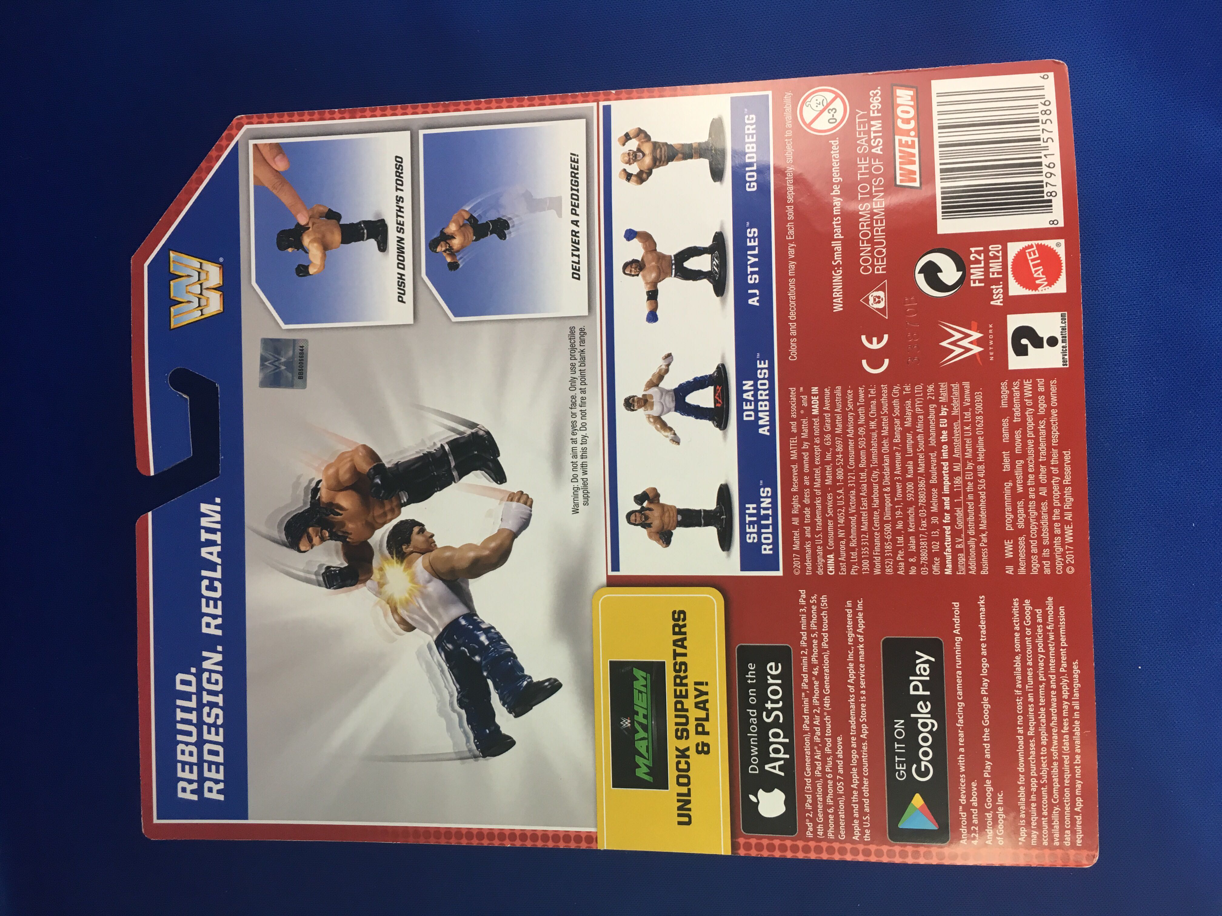 Seth Rollins - Mattel (WWE Retro Series 3) action figure collectible [Barcode 887961575866] - Main Image 2