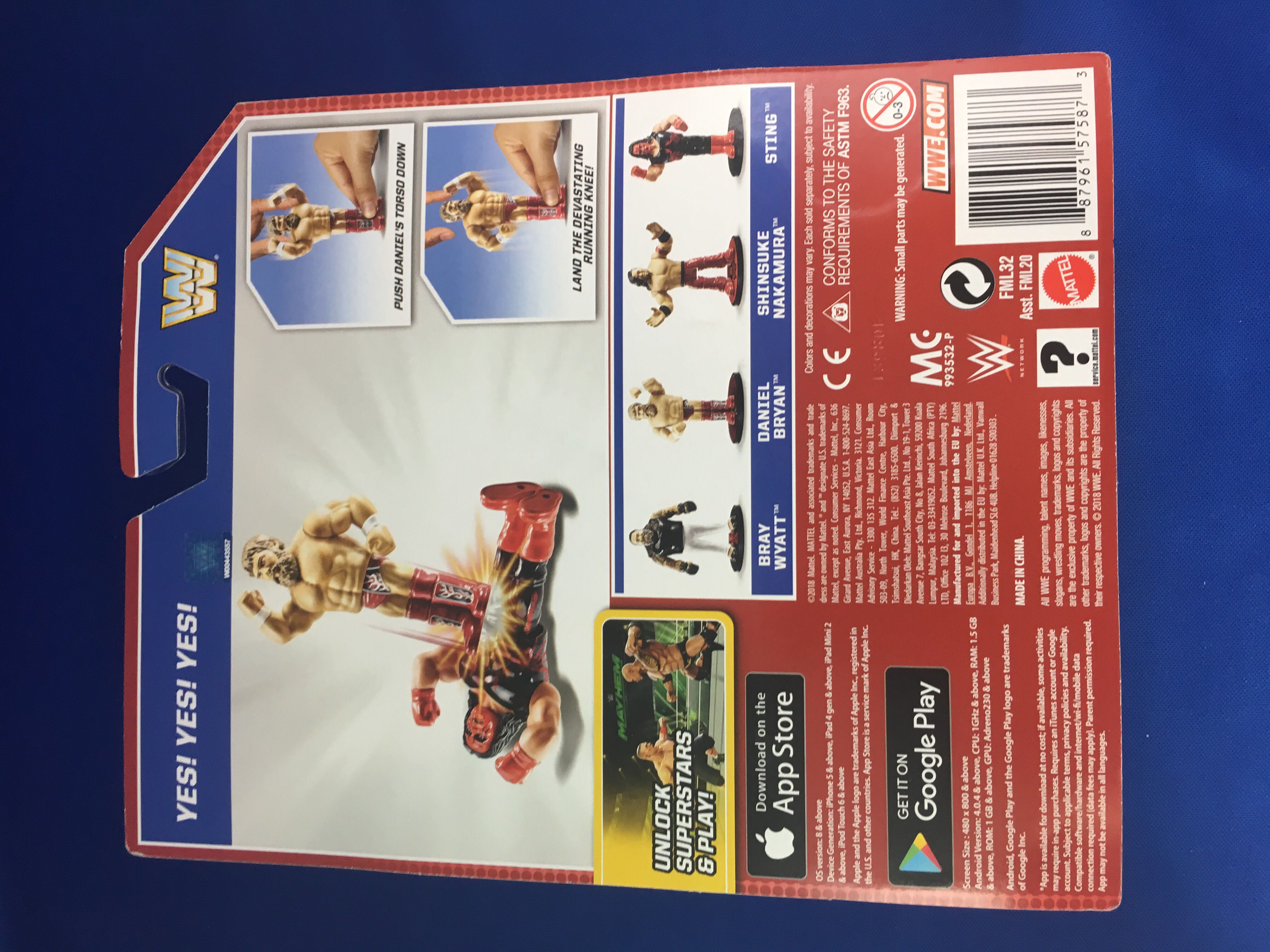 WWE Mattel Retro Series 6 Daniel Bryan - Mattel (WWE Retro) action figure collectible [Barcode 887961575873] - Main Image 2