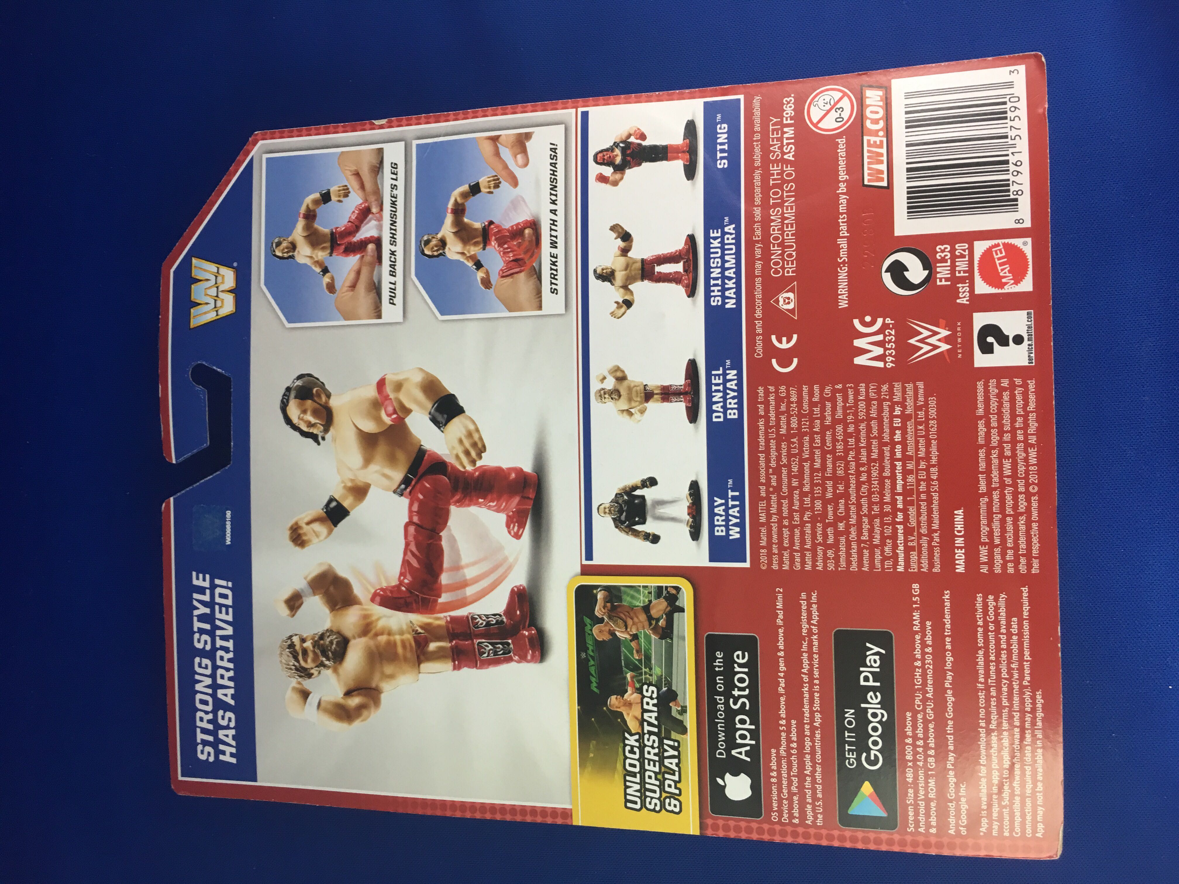 WWE Mattel Retro Series 6 Shinsuke Nakamura - Mattel (WWE Retro Series 6) action figure collectible [Barcode 887961575903] - Main Image 2