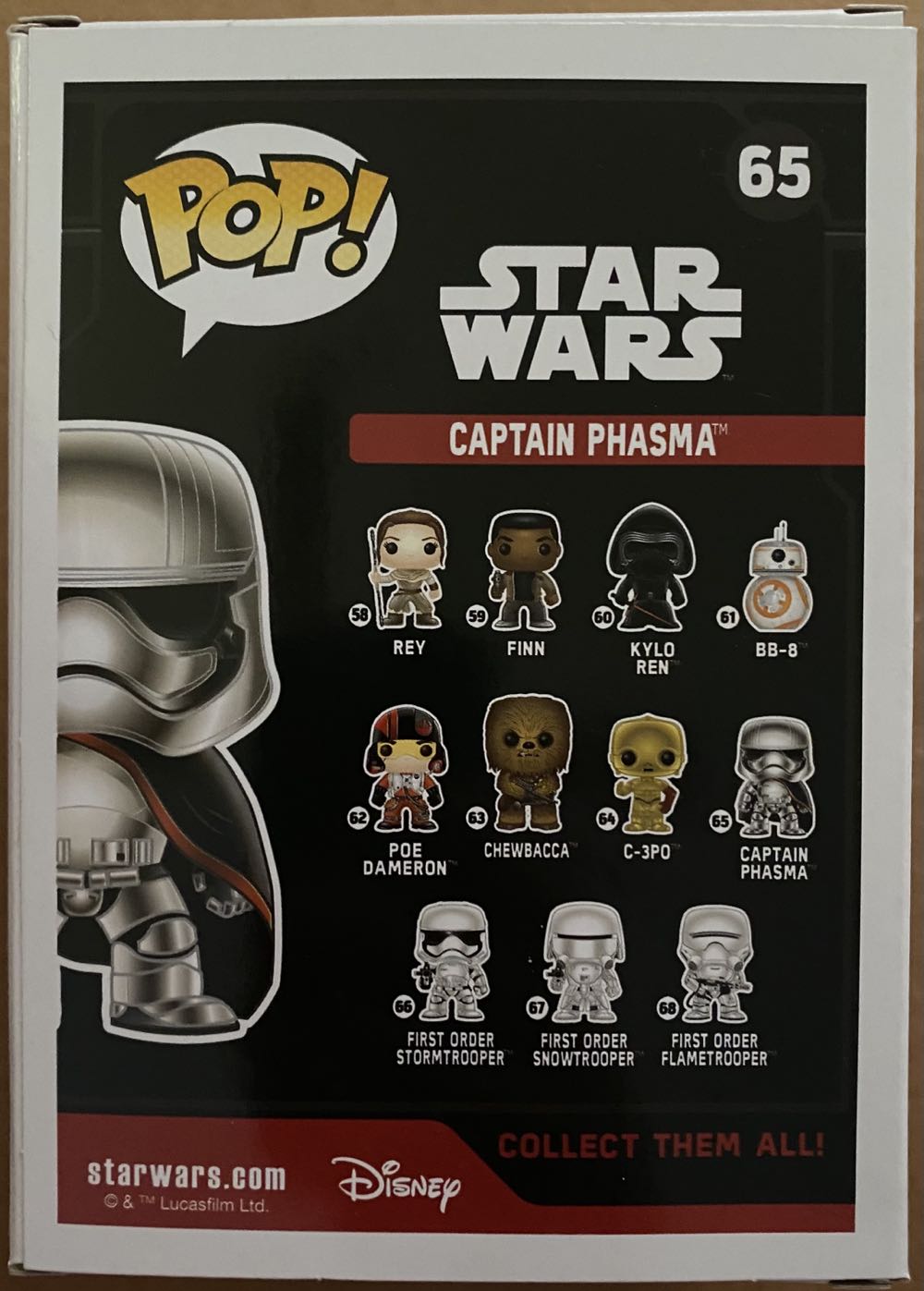 Funko Star Wars: Captain Phasma - Funko (Funko Pop Star Wars) action figure collectible [Barcode 849803062262] - Main Image 3