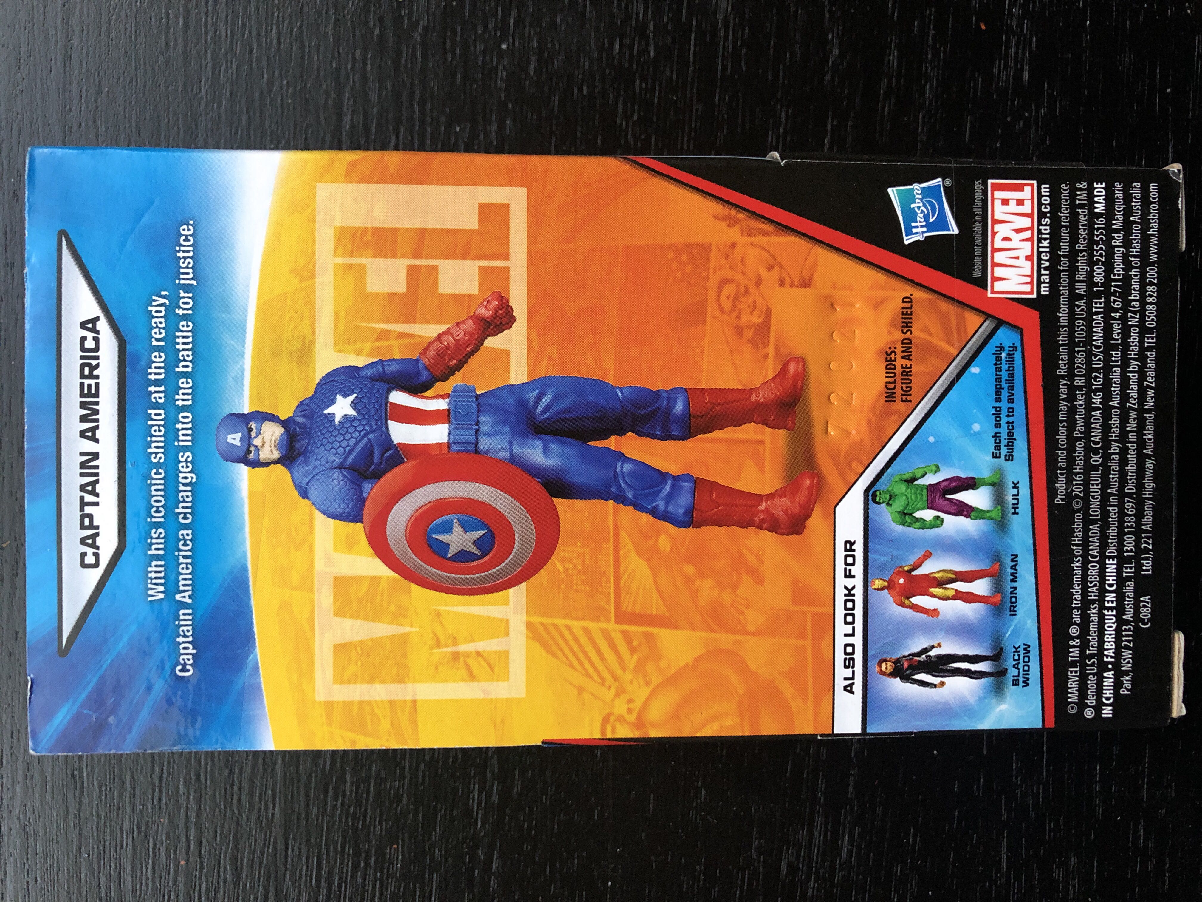 marvel 6” Figure - Captain America - Hasbro (Avengers) action figure collectible [Barcode 630509307098] - Main Image 2