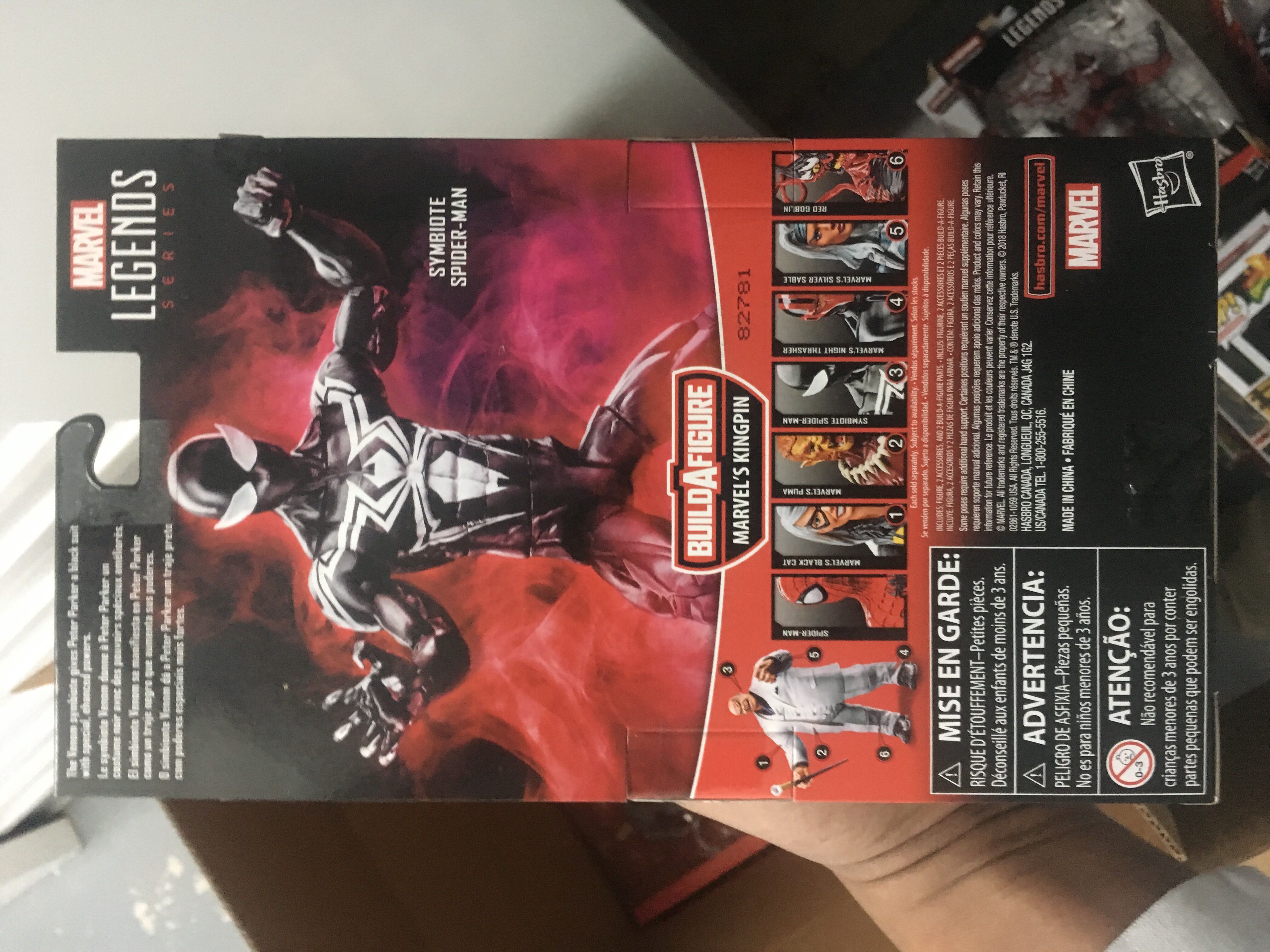 Spider-Man (Symbiote) - Hasbro (Marvel Legends Kingpin BAF Series) action figure collectible [Barcode 630509781812] - Main Image 2