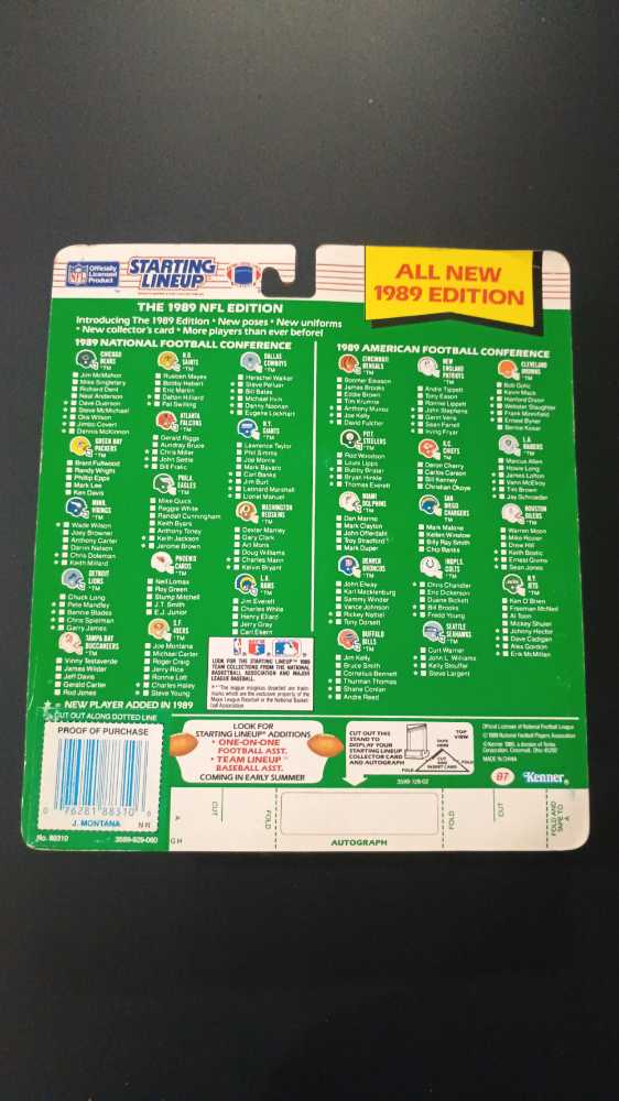 89 Joe Montana - Kenner (Starting Lineup Football) action figure collectible [Barcode 076281883106] - Main Image 3