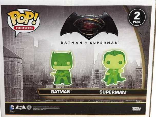 Funko Pop-Batman vs Superman (GITD) 2pk - Funko (Batman V Superman: Dawn Of Justice) action figure collectible [Barcode 849803065447] - Main Image 2