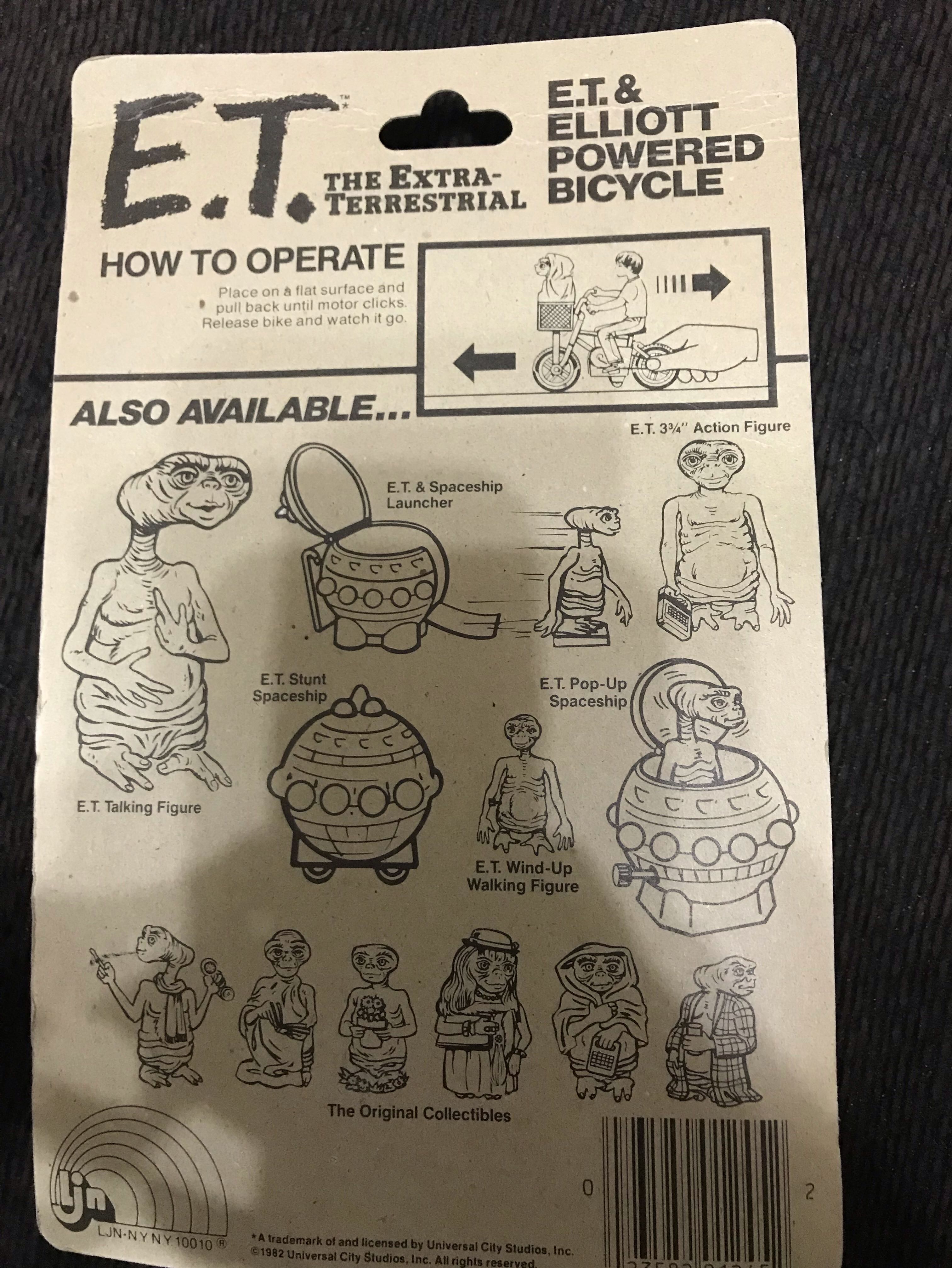 E.T.: E.T & Elliott Powered Bicycle - LJN Toys Ltd. (E.T. The Extra-Terrestrial) action figure collectible [Barcode 023582012452] - Main Image 2