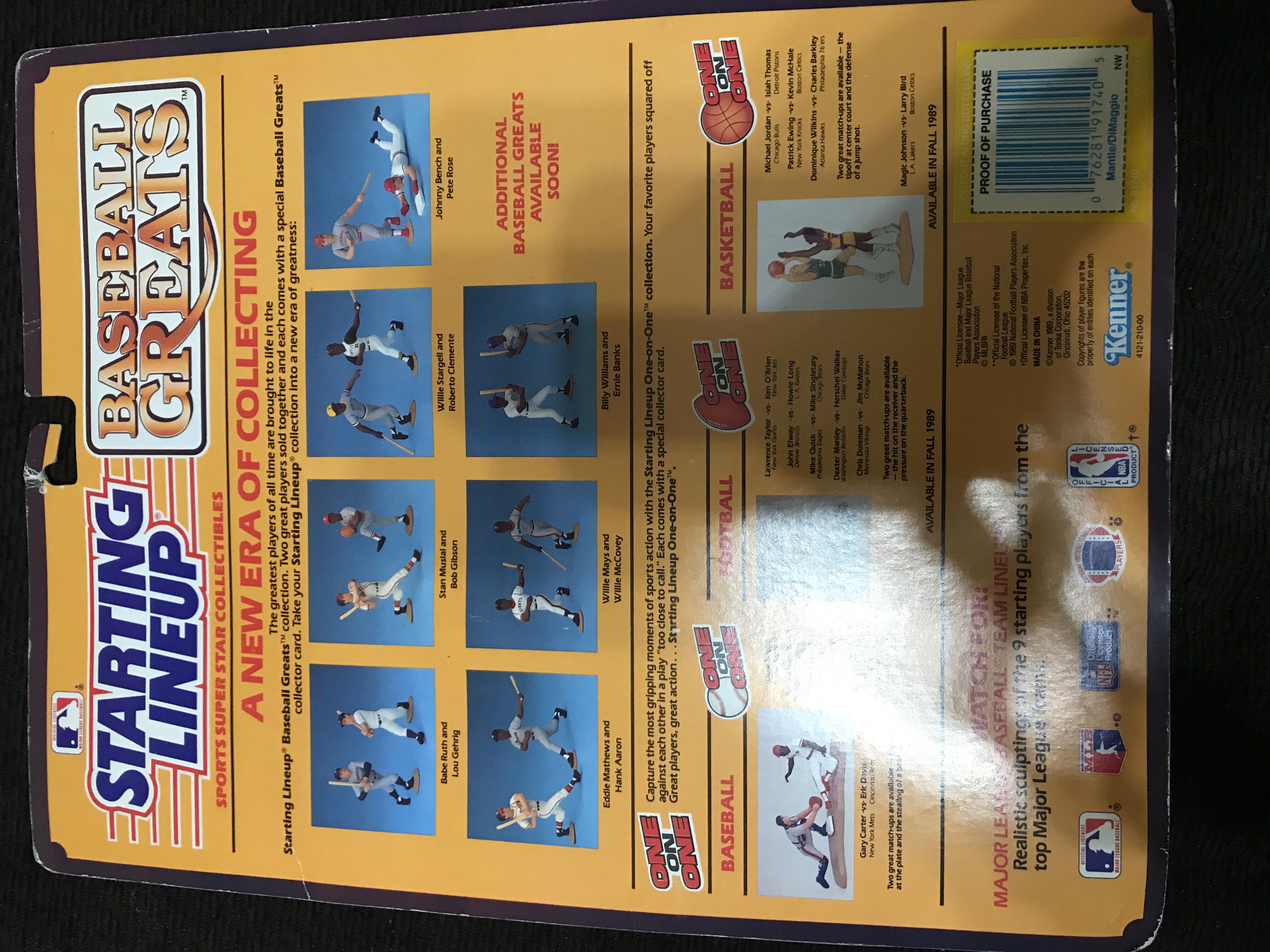 Mickey Mantle & Joe DiMaggio - Kenner (Starting Lineup: Baseball Greats) action figure collectible [Barcode 076281917405] - Main Image 2