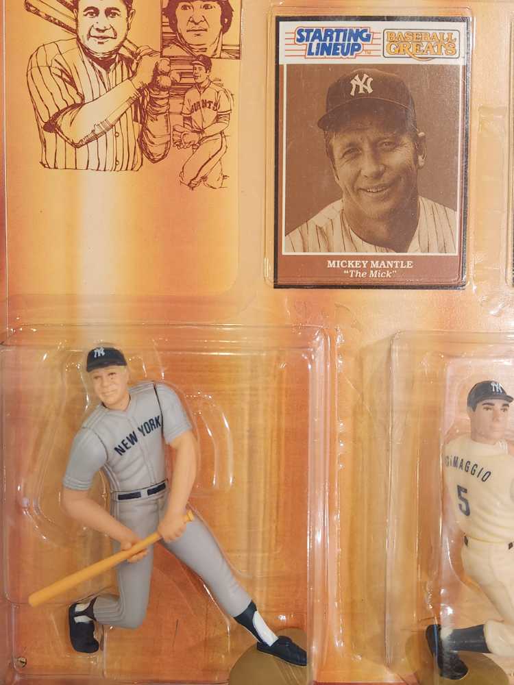 Mickey Mantle & Joe DiMaggio - Kenner (Starting Lineup: Baseball Greats) action figure collectible [Barcode 076281917405] - Main Image 3