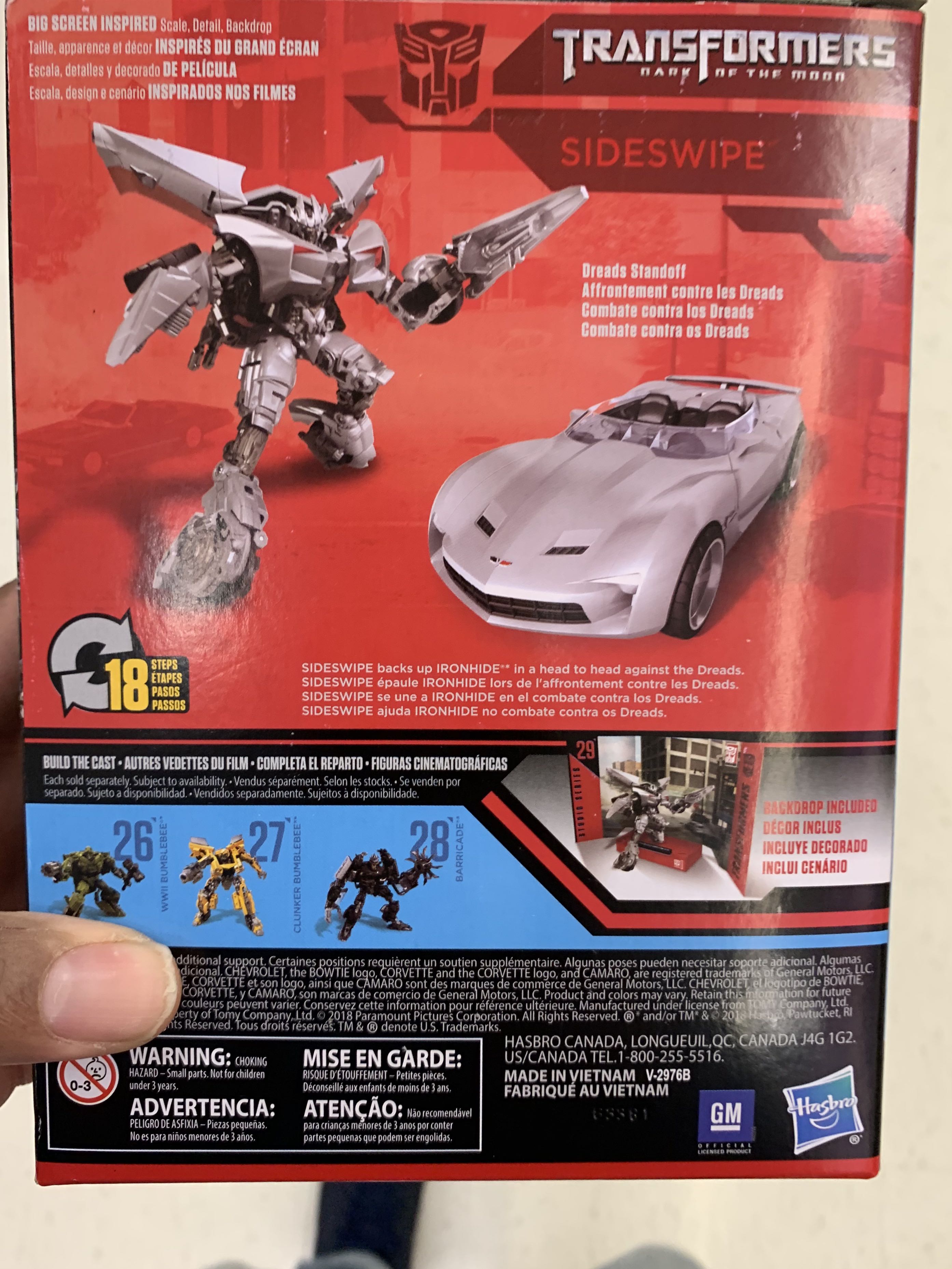 Transformers Studio Series Sideswipe  - Hasbro (Dark Of The Moon) action figure collectible [Barcode 630509774050] - Main Image 4