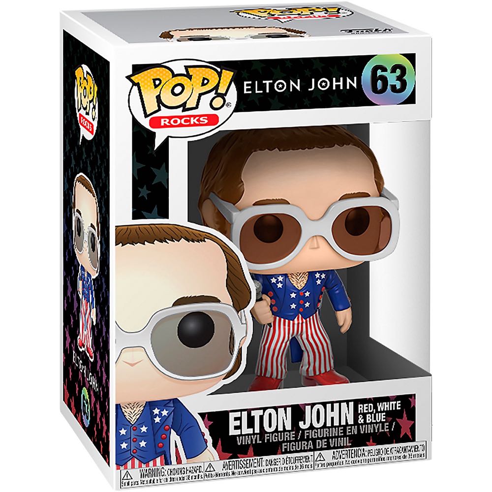 Elton John Red, White & Blue (Elton John) 63  action figure collectible [Barcode 889698262958] - Main Image 2