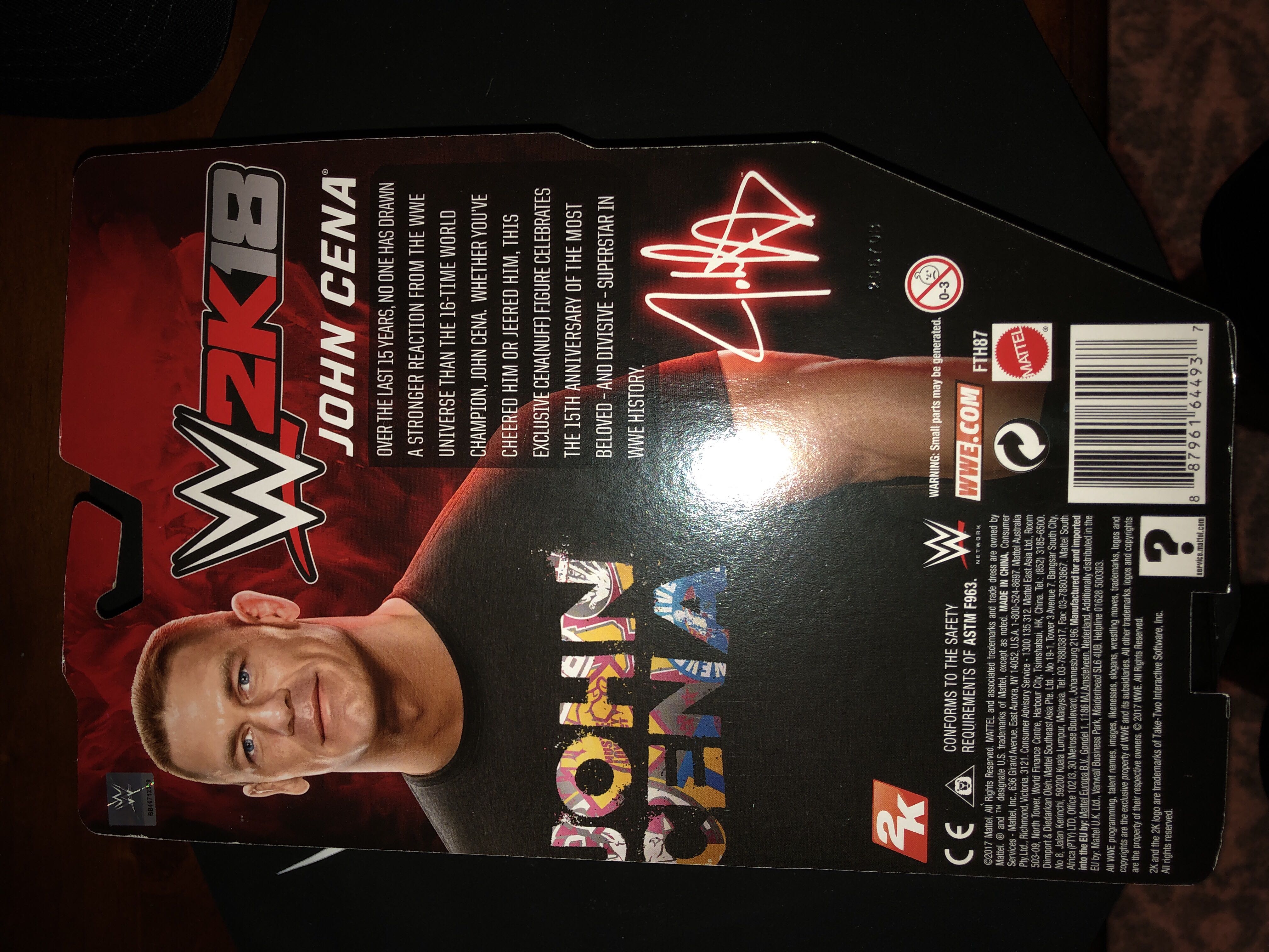 John Cena wwe 2k18 basic - Mattel Wwe (WWE 2K18 Exclusive) action figure collectible [Barcode 887961644937] - Main Image 2