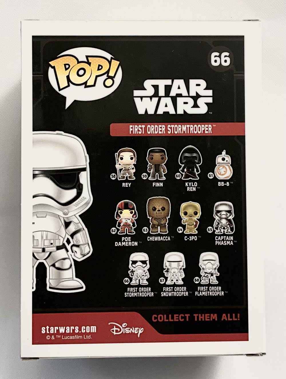 First Order Stormtrooper (POP #66) - Funko (Star Wars Episode VII: The Force Awakens) action figure collectible [Barcode 849803062255] - Main Image 2