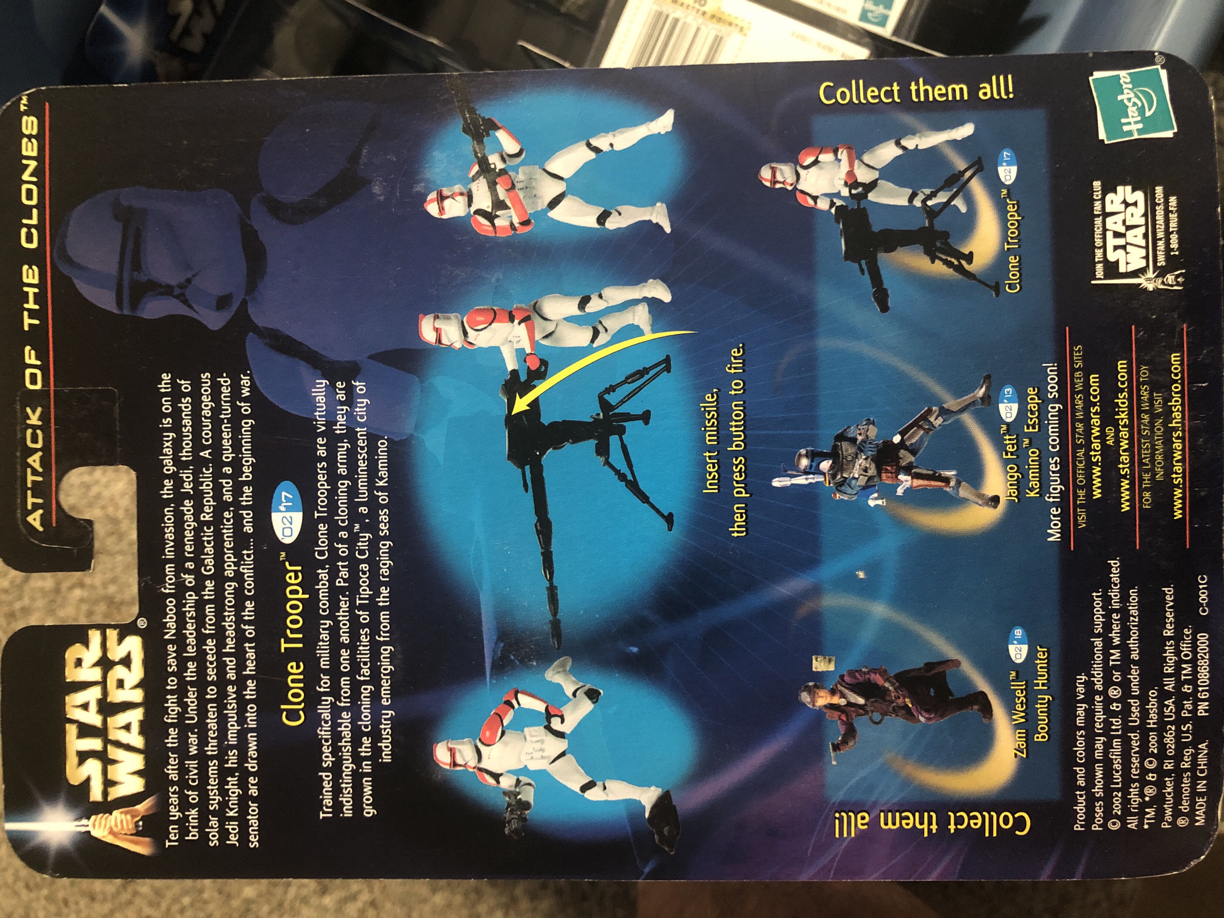 #02/17 Clone Trooper (Red Shoulder) - Hasbro (2002-2003 Star Wars Saga) action figure collectible [Barcode 076930846353] - Main Image 2