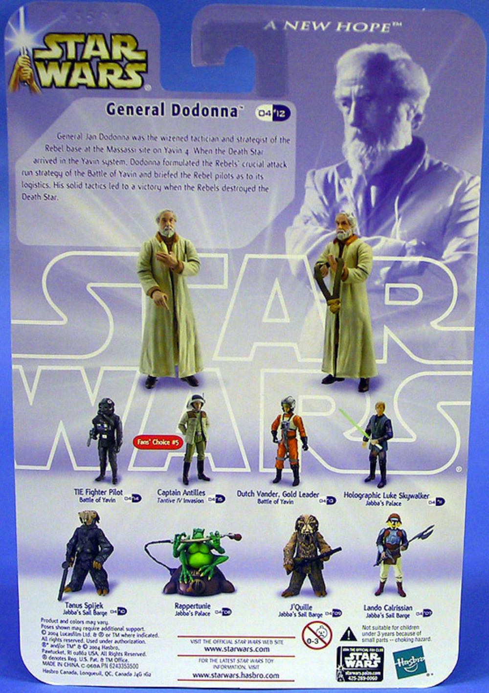 General Jan Dodonna (Battle Of Yavin) - Star Wars (A New Hope) - Hasbro (Star Wars) action figure collectible [Barcode 076930847664] - Main Image 2