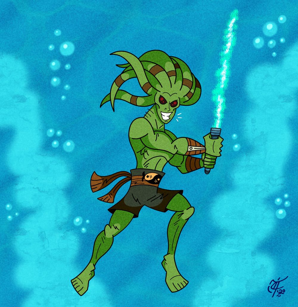 Kit Fisto - Hasbro (Star Wars) action figure collectible [Barcode 076930848494] - Main Image 4