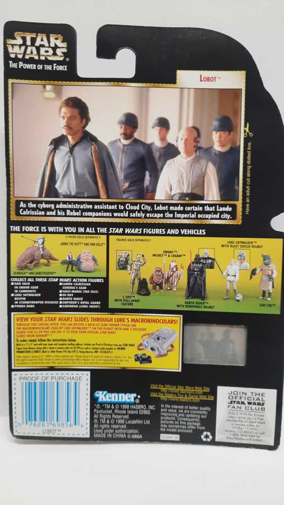 Lobot w/ Blaster Pistol and Transmitter - Hasbro / Kenner (Power of The Force 2) action figure collectible [Barcode 076281698564] - Main Image 2